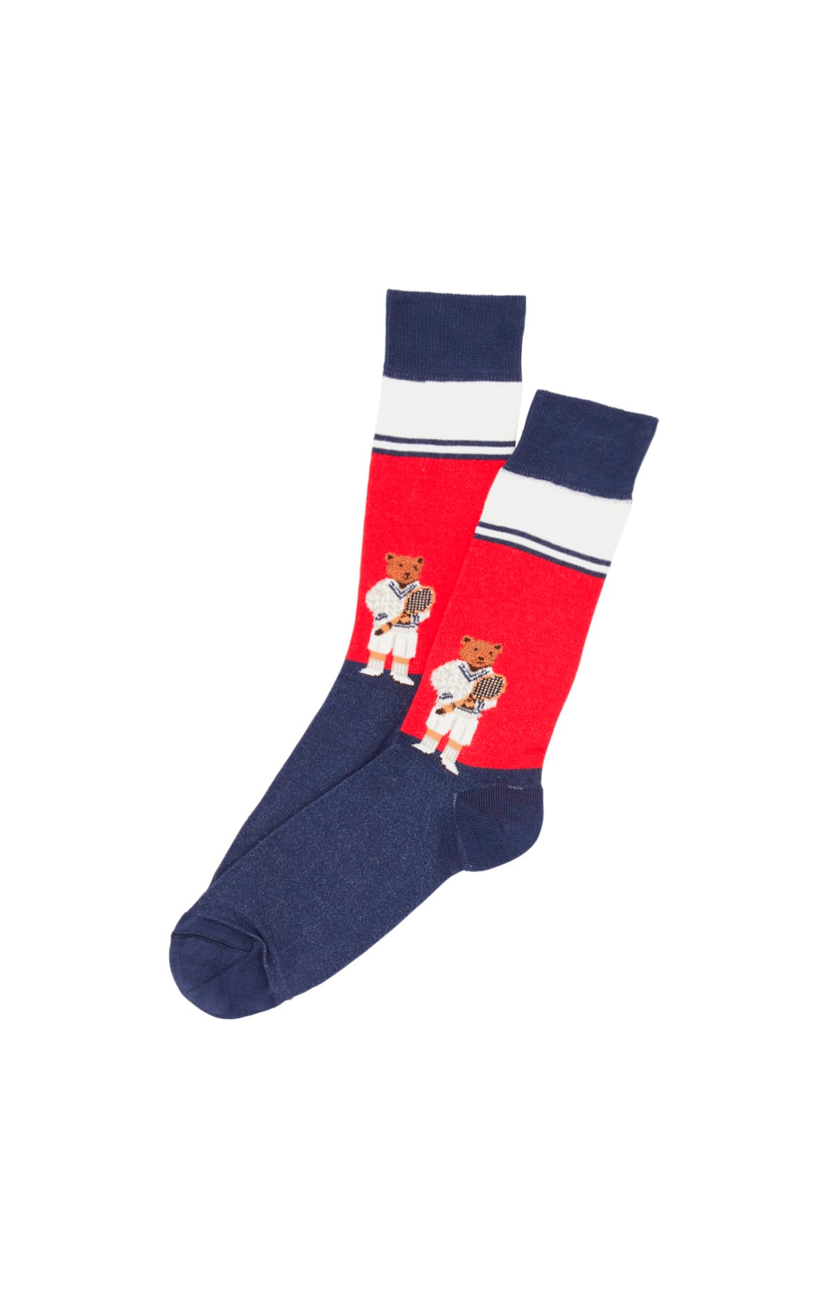 arthur-bob-chaussettes-teddy-tennis-rouge-40-46-coton-bio image 1