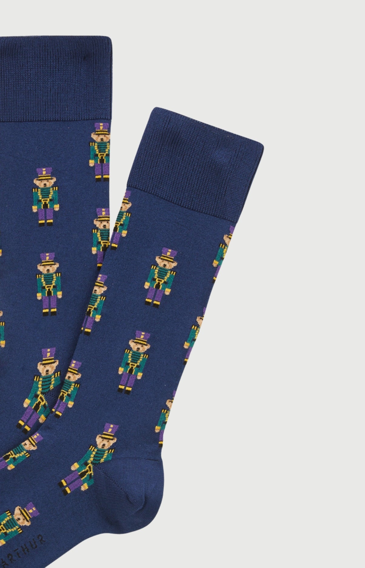 arthur-bob-chaussettes-coton-casse-noisette-marine-40-46 image 2