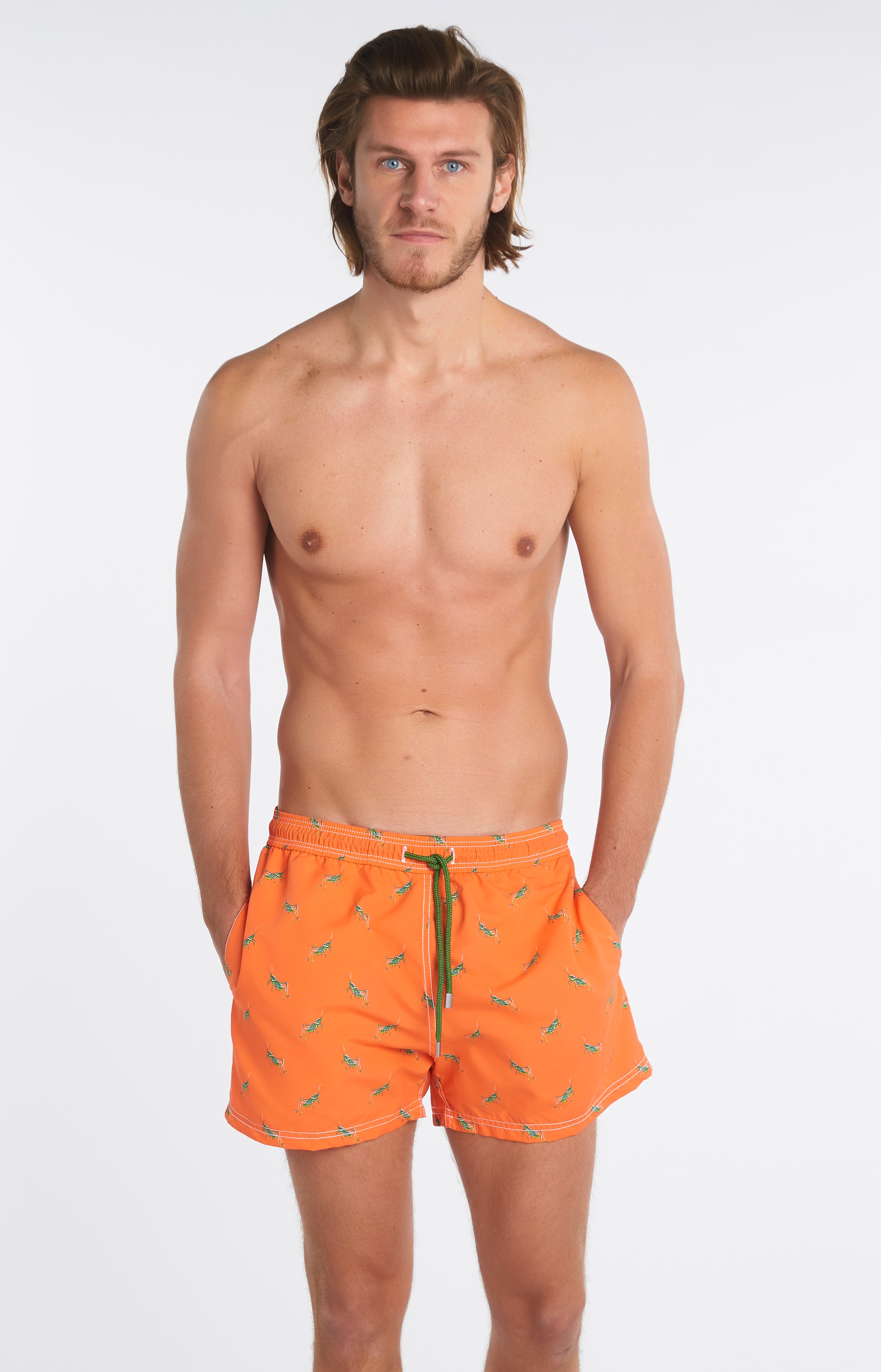 arthur-bob-cricket-short-de-bain-orange-polyester-recycl image 2