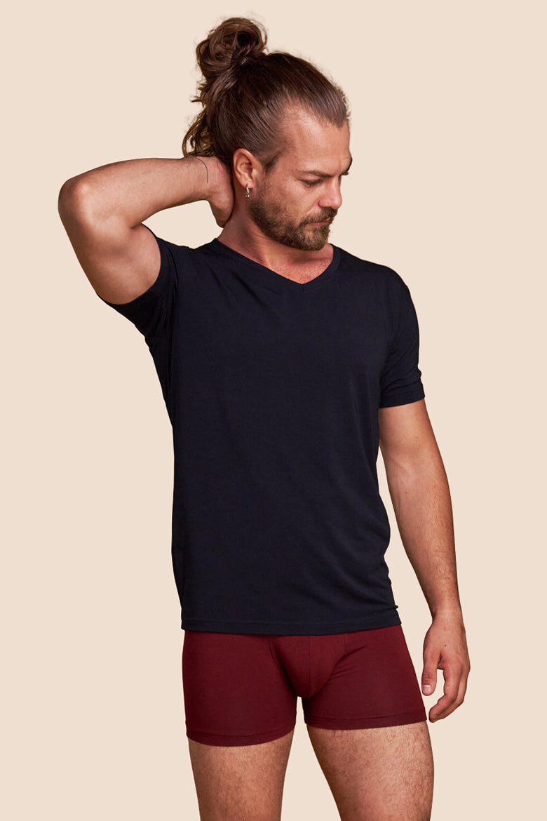 p-trone-t-shirt-col-v-homme-blanc-m-coton-bio-thermor-gulant image 4