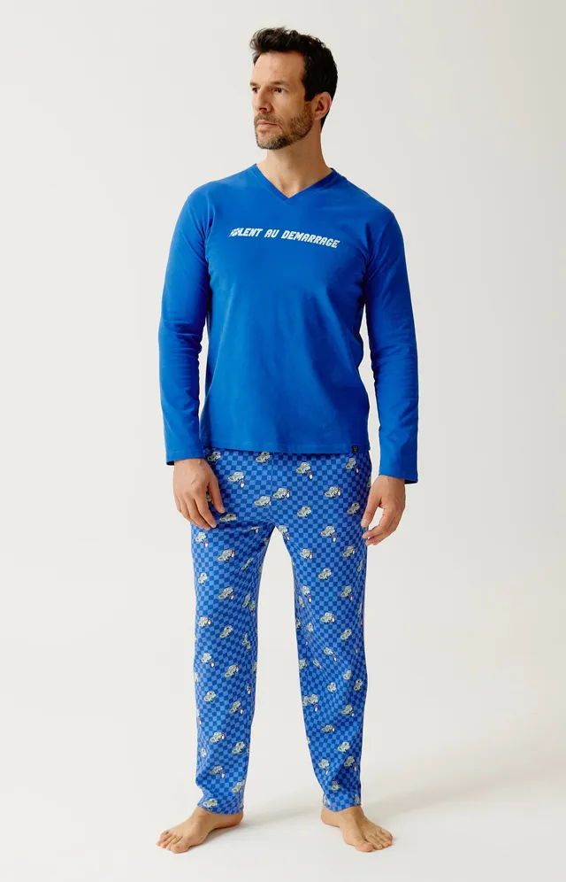 arthur-bob-pyjama-homme-bleu-2cv-lent-au-d-marrage image 1