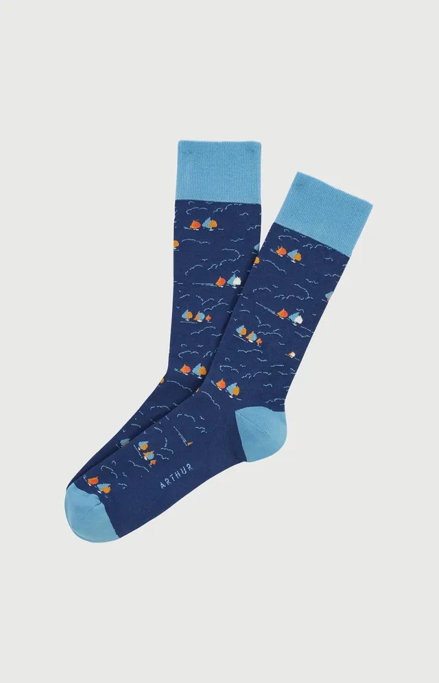 arthur-bob-tranquill-t-chaussettes-marine-coton-40-46 image 1