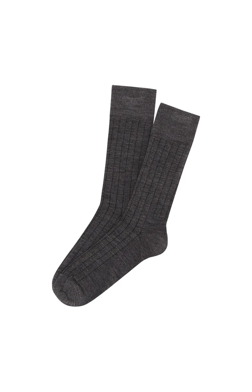 arthur-bob-chaussettes-laine-coton-anthracite-c-tes image 1