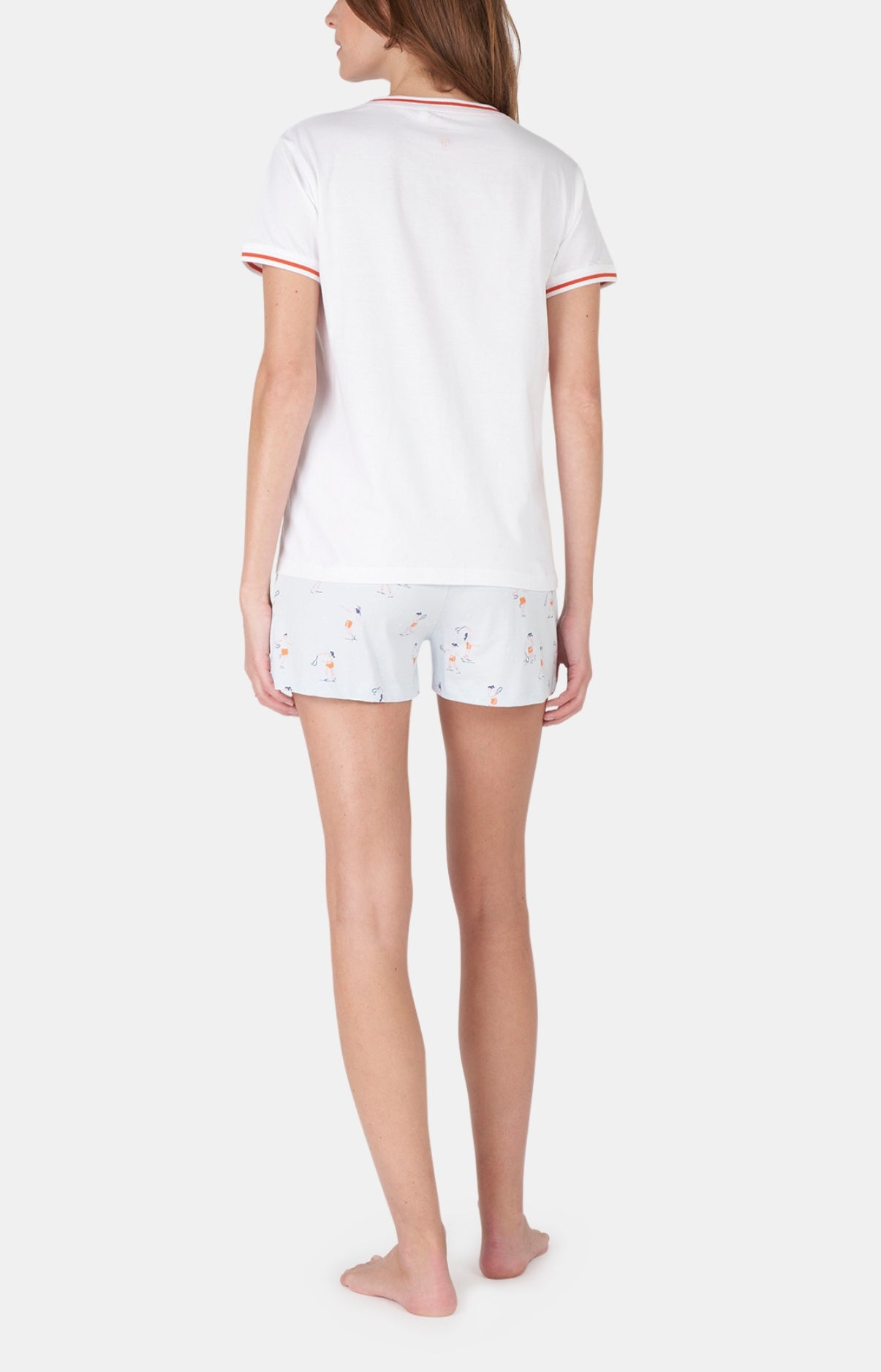 arthur-bob-pyjashort-femme-roland-garros-blanc-coton-bio image 5