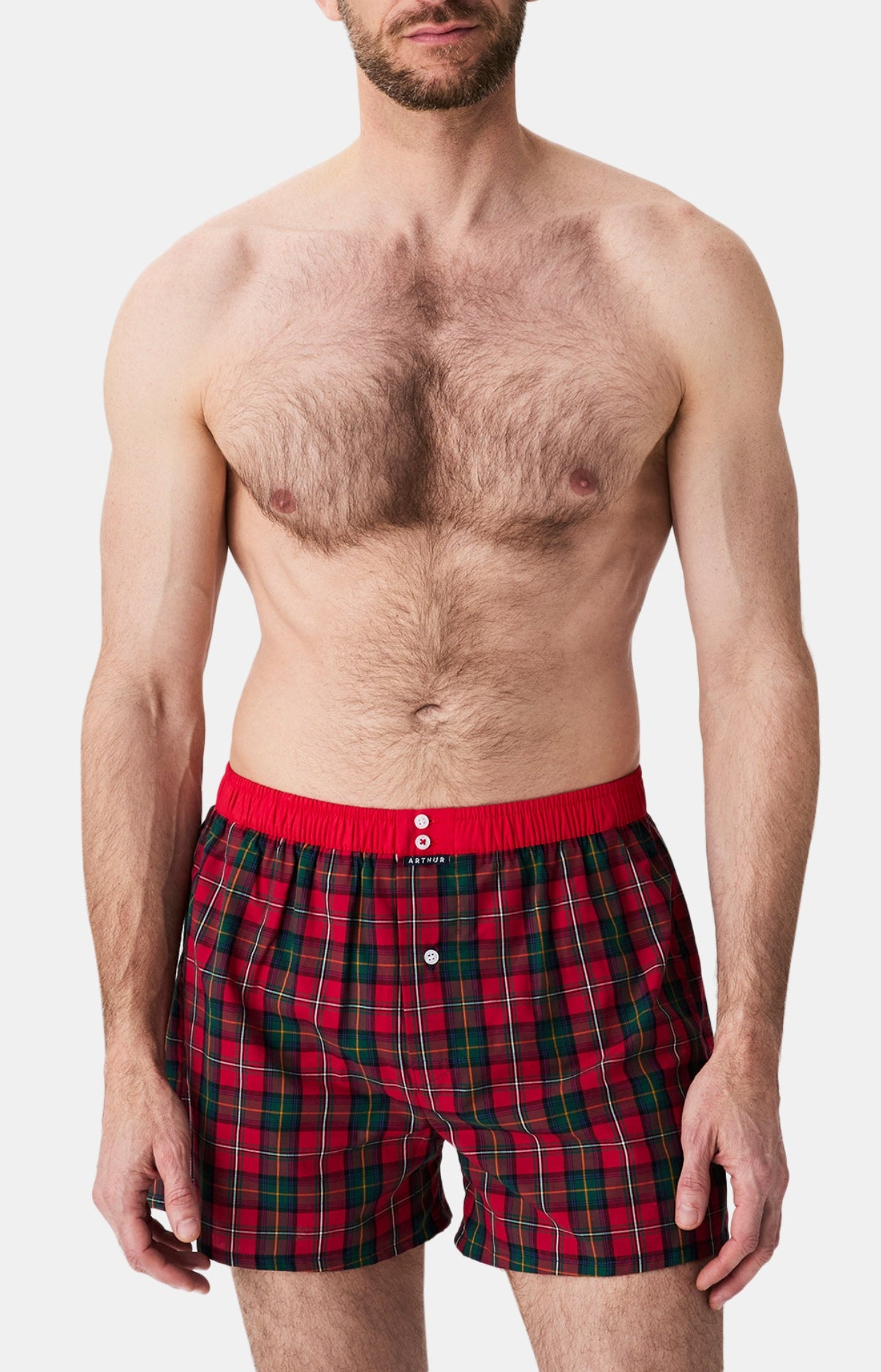 arthur-le-club-n-1177-cale-on-homme-rouge-popeline-coton image 2