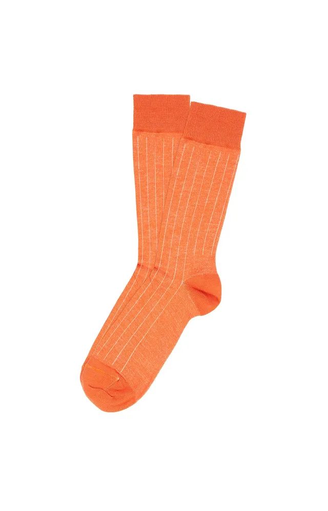arthur-bob-chaussettes-laine-et-coton-orange-40-46 image 1