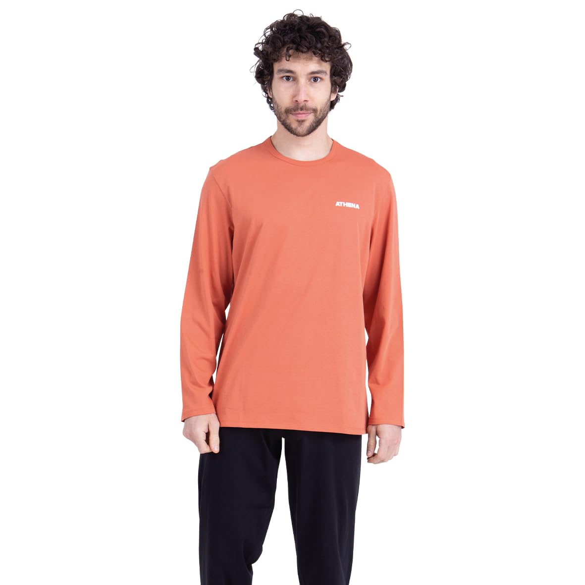athena-my-petit-prix-pyjama-long-homme-bleu-noir-col-o image 1