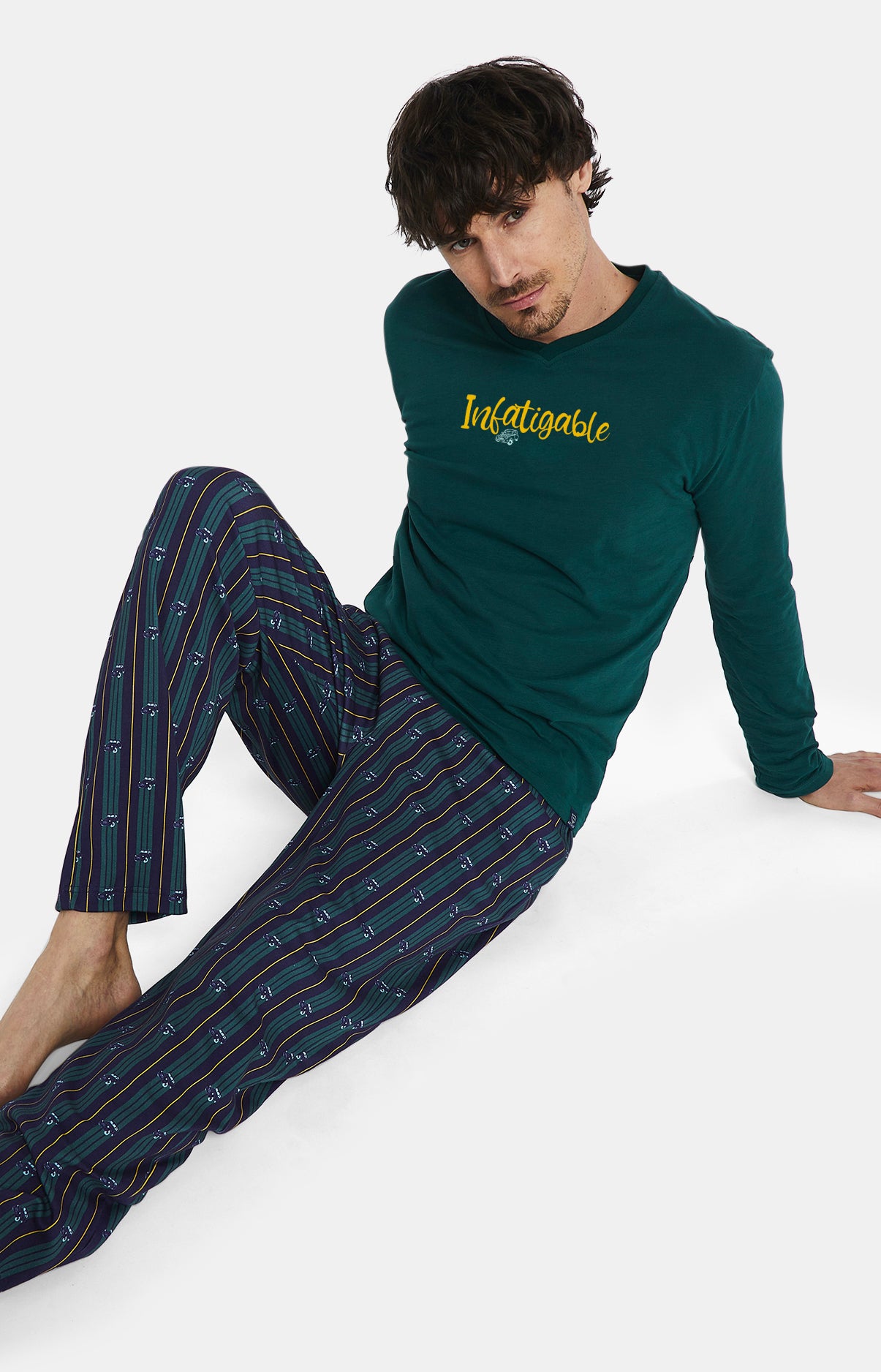 arthur-bob-pyjama-homme-coton-bio-marine-2cv image 5