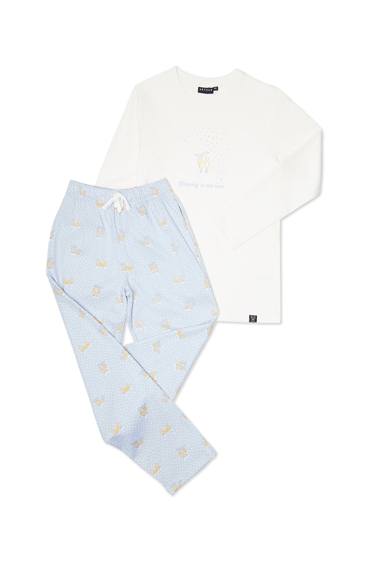 arthur-bob-long-rain-pyjama-coton-enfant-ciel-6a image 3