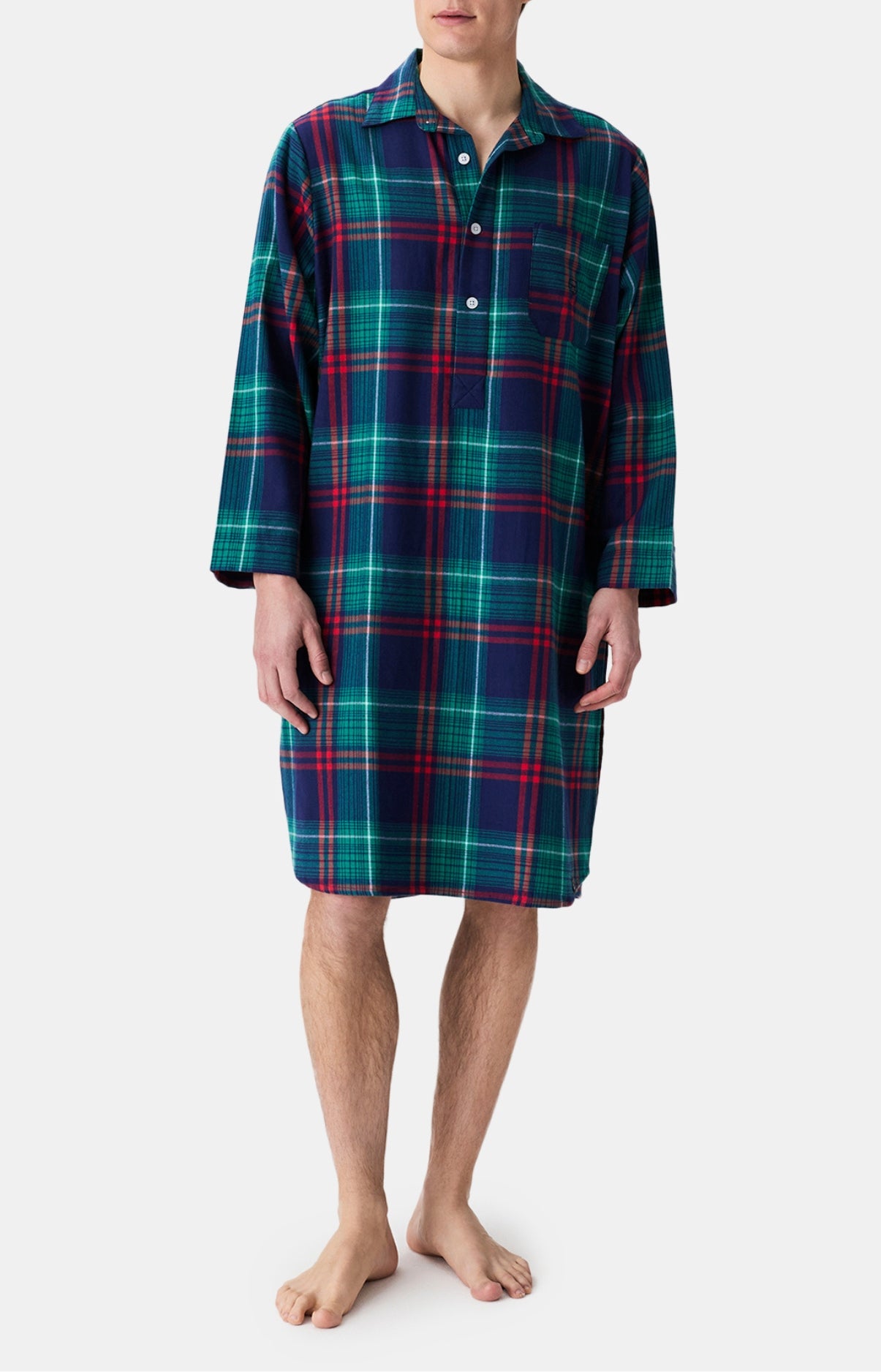 arthur-bob-thomas-chemise-de-nuit-flanelle-marine image 1