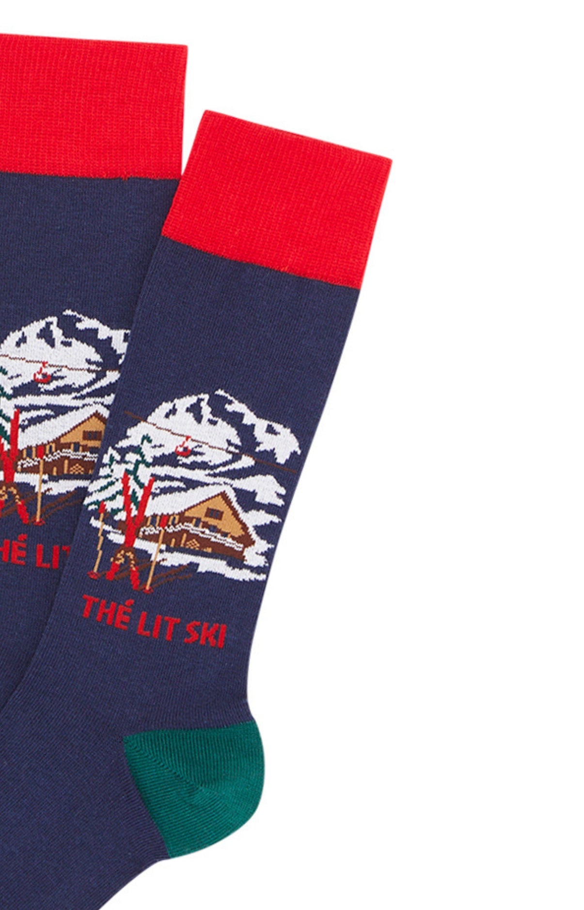 arthur-bob-chaussettes-homme-marine-th-lit-ski-coton-bio image 2