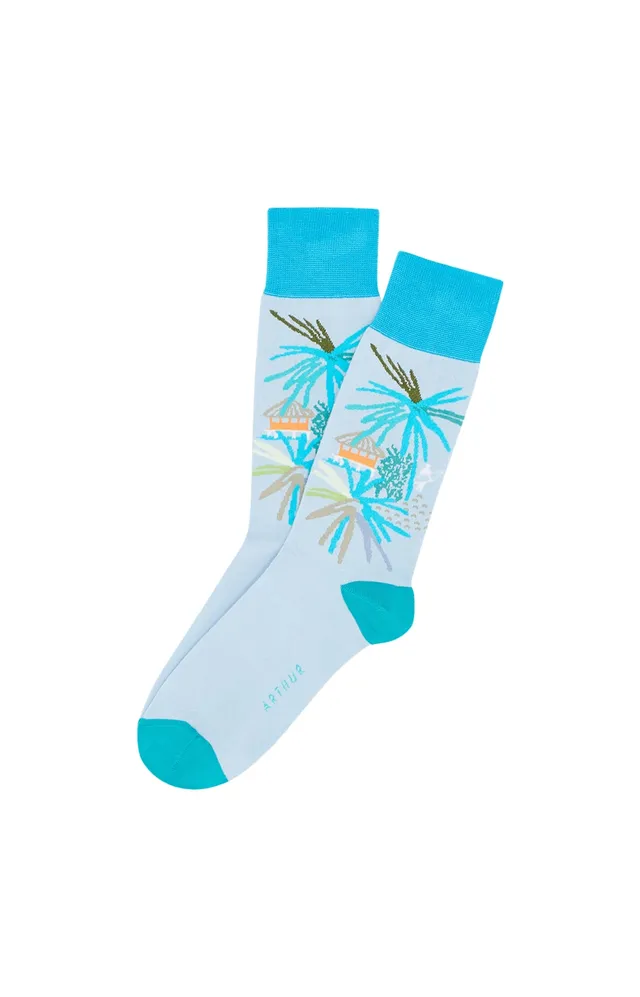 arthur-bob-tropical-chaussettes-coton-bleu-40-46 image 1