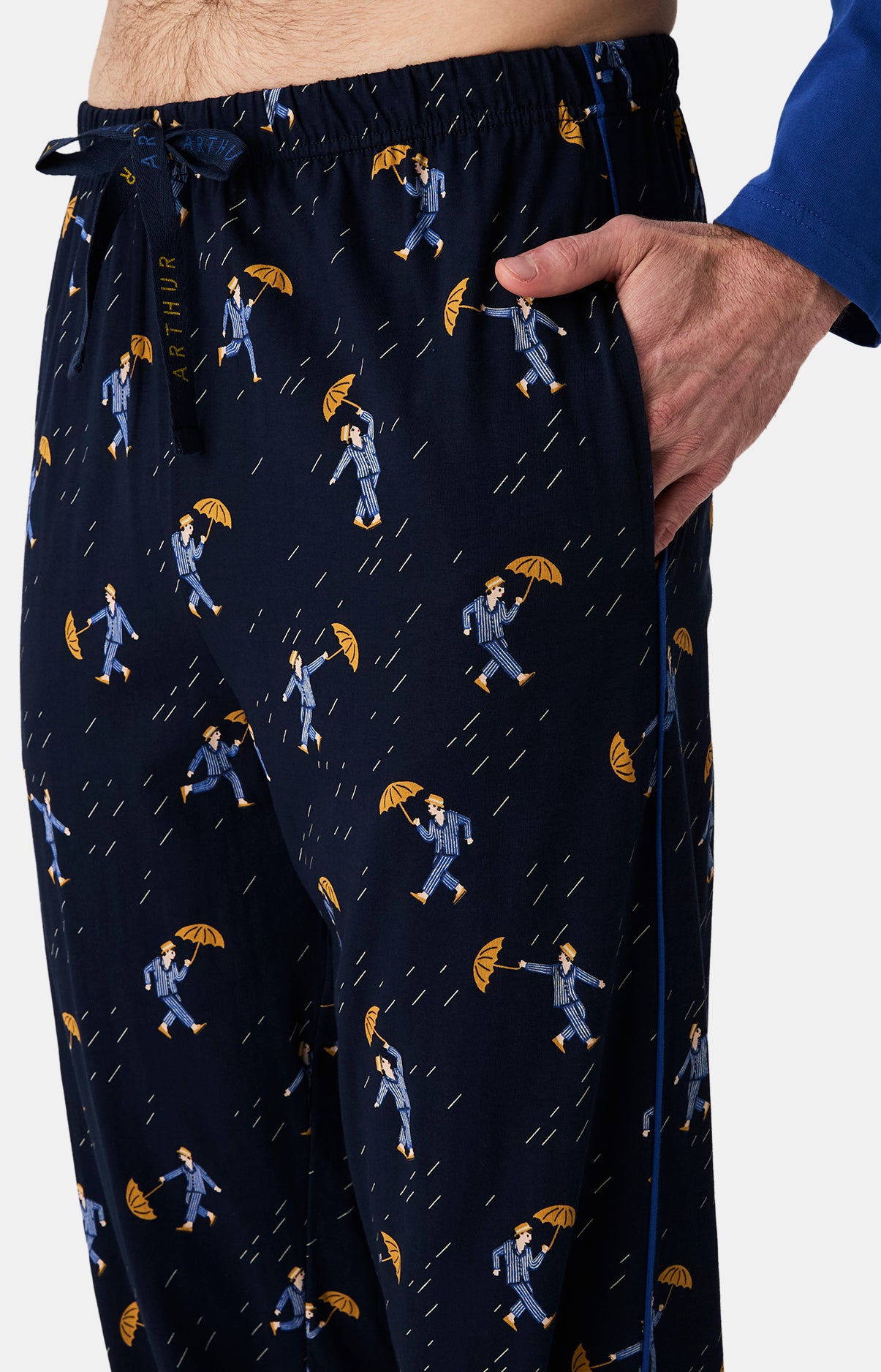 arthur-bob-dormons-sous-la-pluie-pyjama-homme-gris-coton-bio image 5