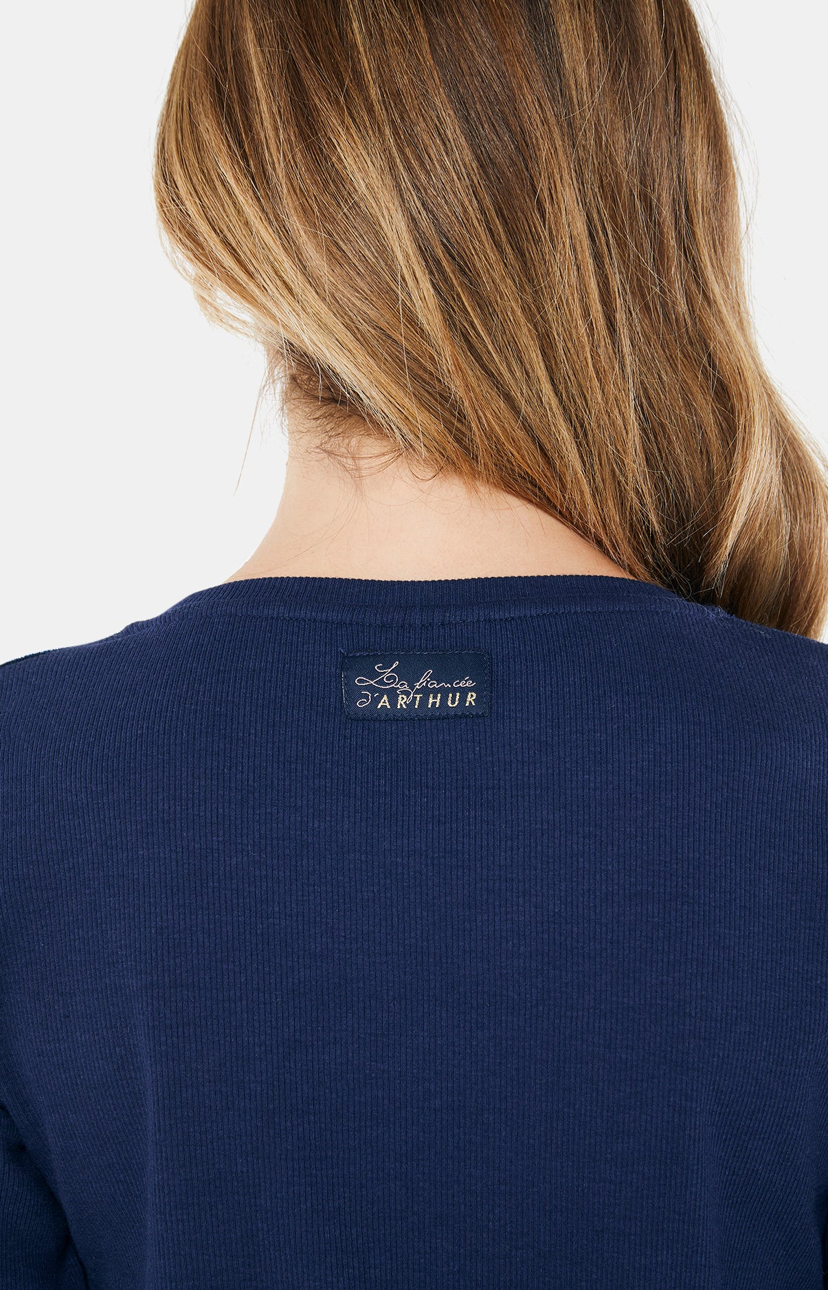 arthur-bob-tee-shirt-manches-longues-marine-femme image 4