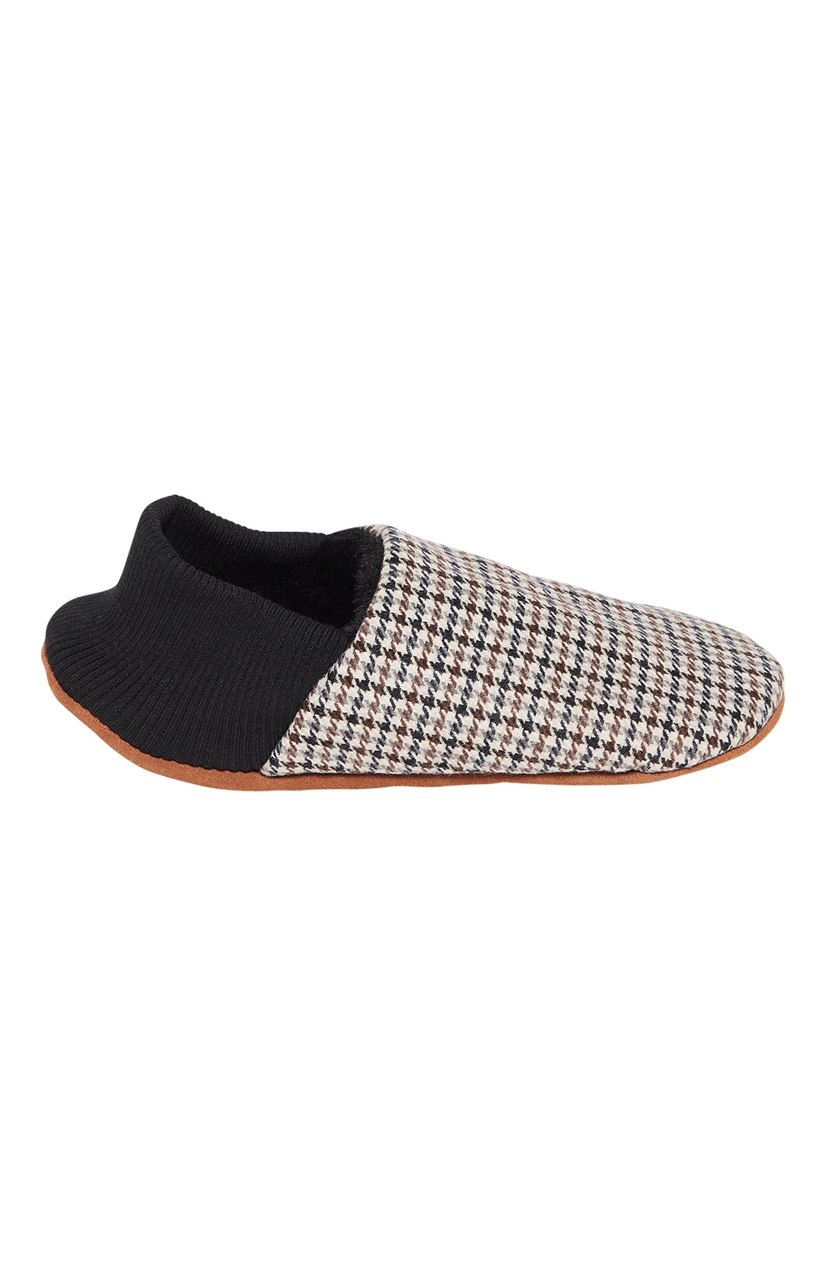 arthur-bob-chaussons-cuir-et-laine-pantoufles-gris-carreaux image 3