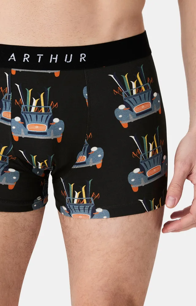 arthur-bob-ski-you-later-boxer-coton-bio-noir-homme image 1