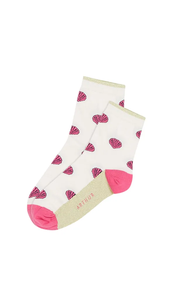 arthur-bob-coquillage-chaussettes-femme-poudre-lurex image 1