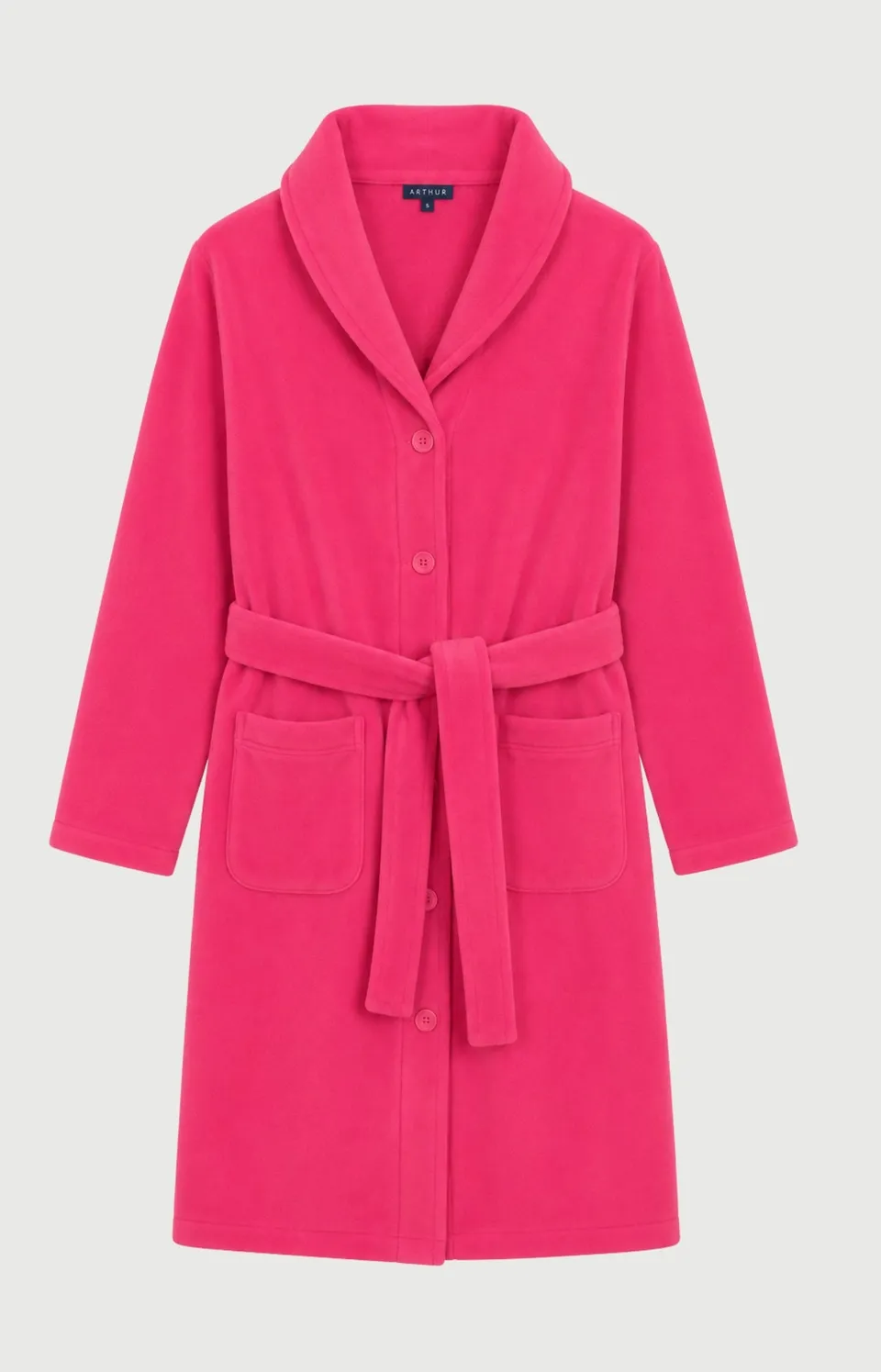 arthur-bob-kitty-robe-de-chambre-femme-polaire-fushia image 1