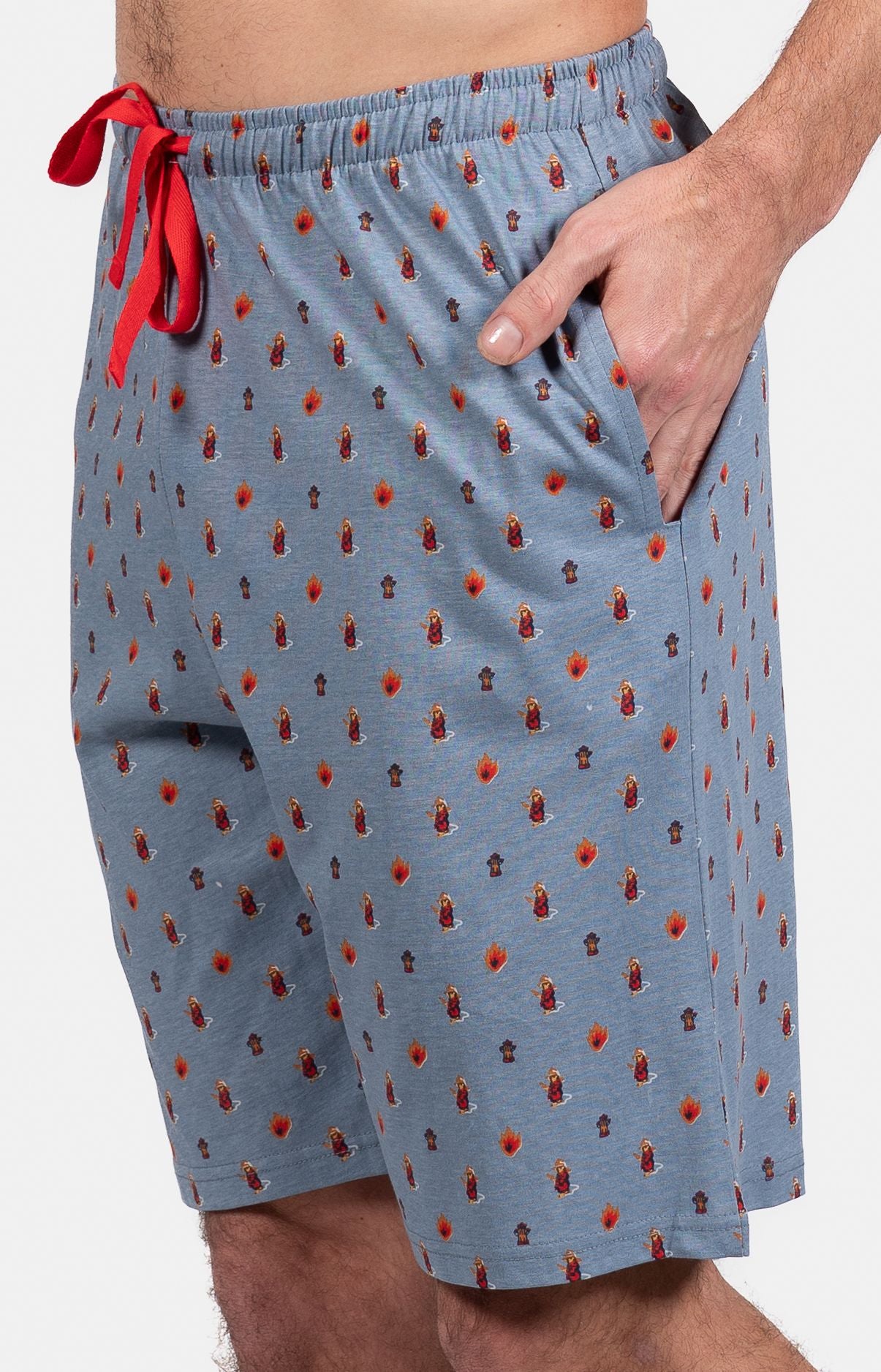 arthur-bob-pompier-pyjashort-homme-jean-coton image 4