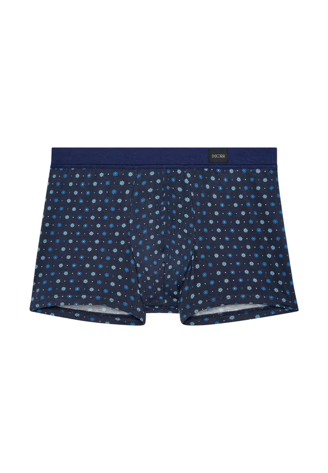 hom-bo-comfort-boxer-brief-navy-print-coton-modal image 1