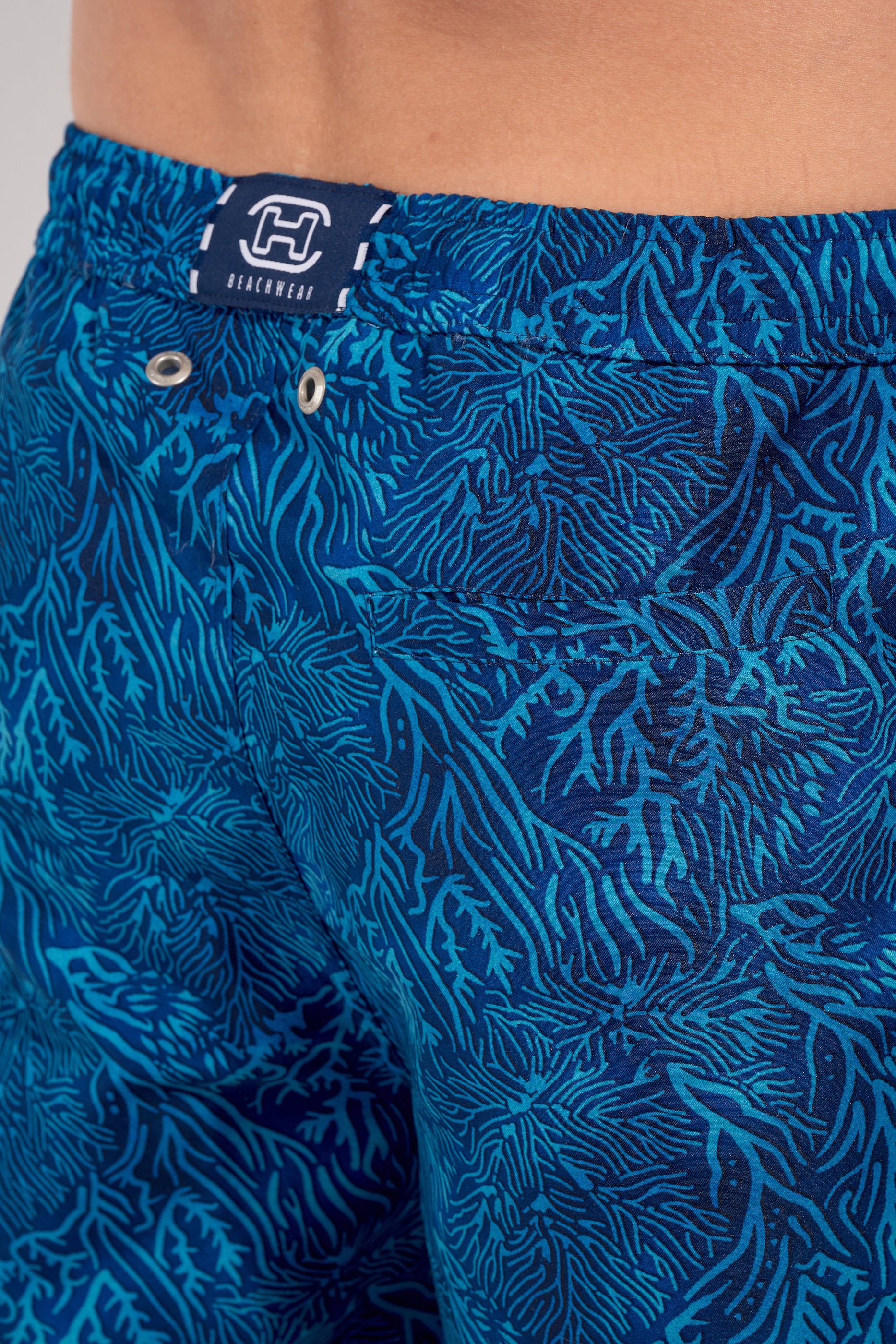 hom-h-fresh-panarea-short-de-bain-blue-print-corail image 7
