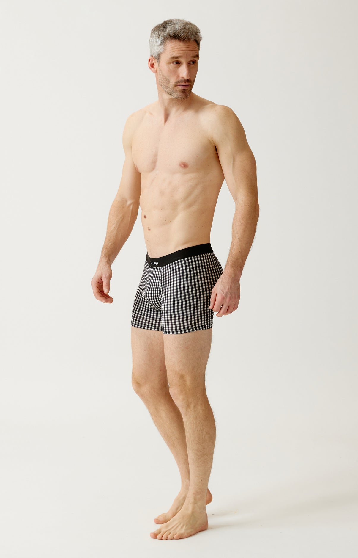 arthur-bob-boxer-vichy-noir-homme-coton-bio-co-responsable image 4