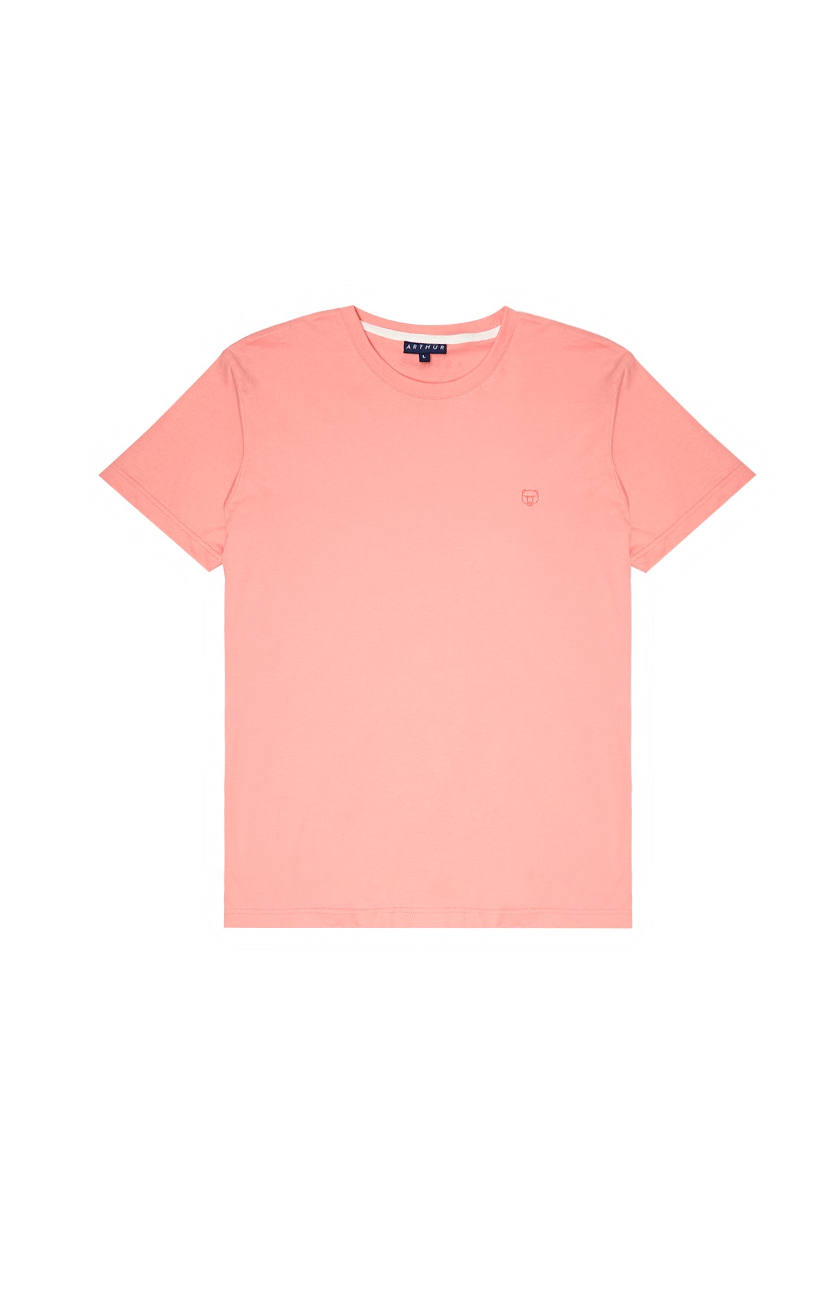 arthur-bob-tee-shirt-manches-courtes-uni-fraise-coton-bio image 3