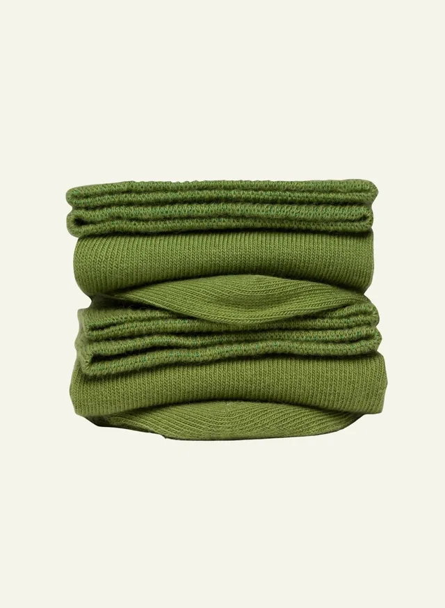 archiduchesse-de-ville-vert-olive-chaussettes-coton-mi-hautes image 1
