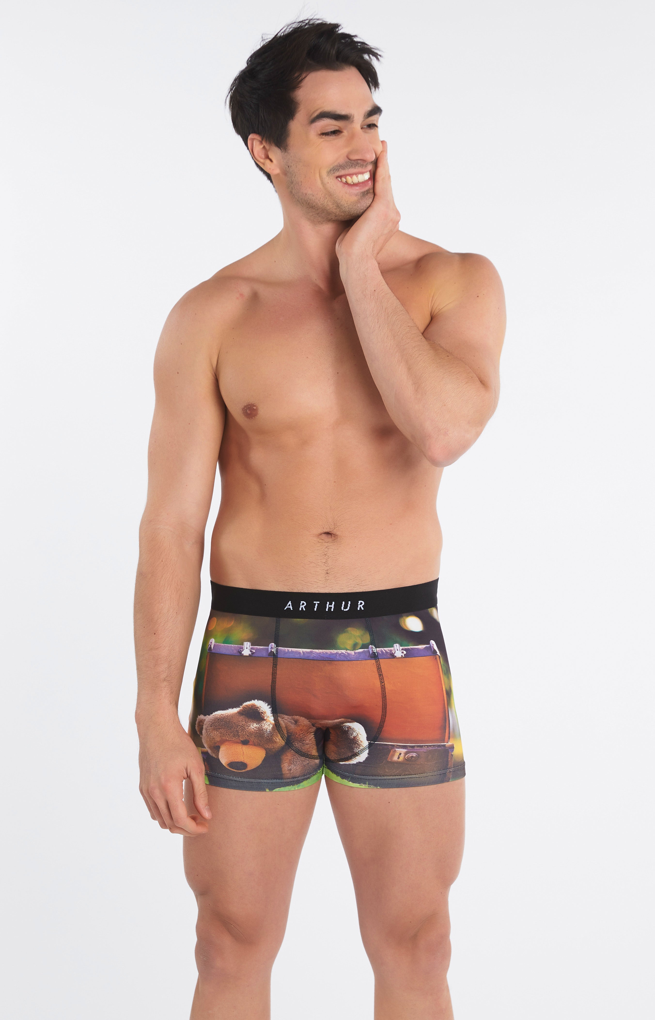 arthur-bob-big-teddy-boxer-homme-marron-polyester image 4