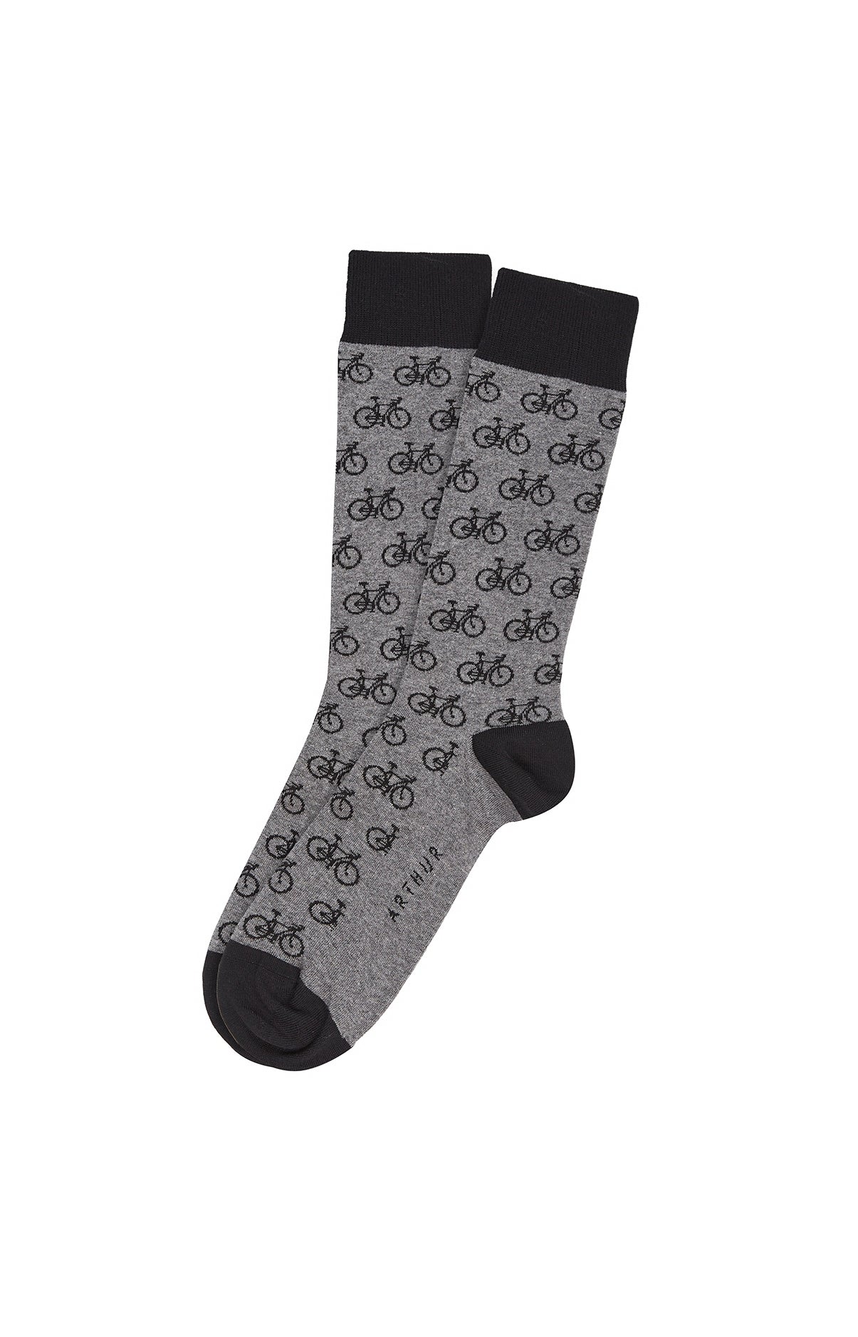 arthur-bob-chaussettes-v-lo-gris-coton-40-46 image 1