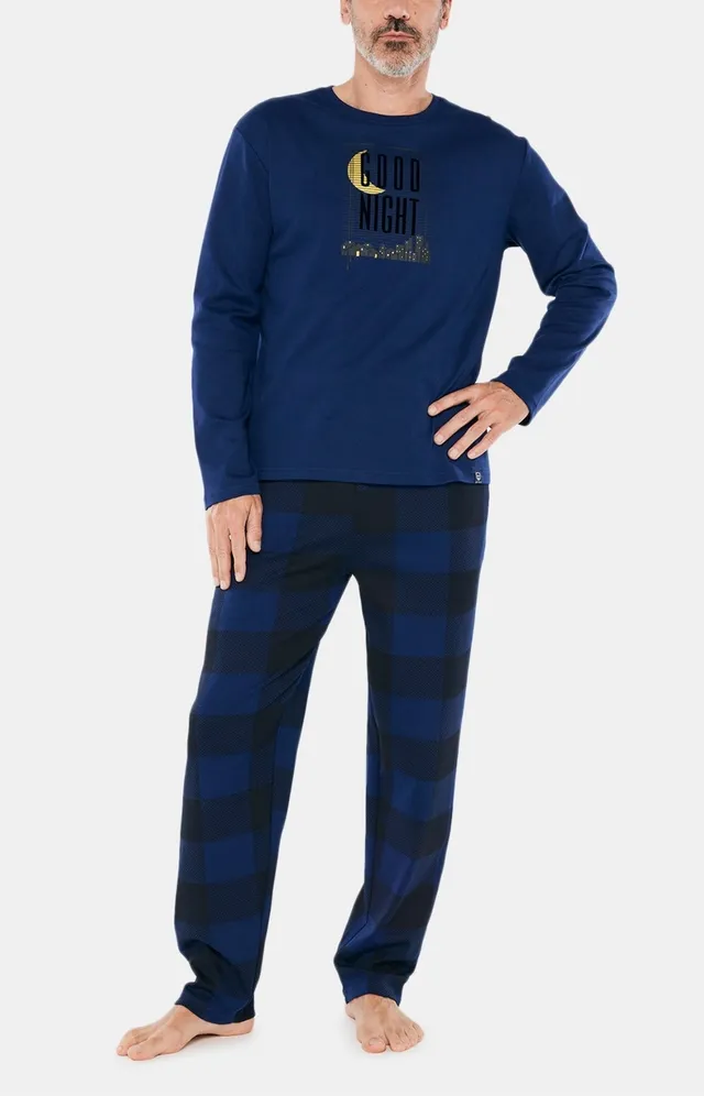 arthur-bob-good-night-pyjama-homme-marine-coton-bio image 1