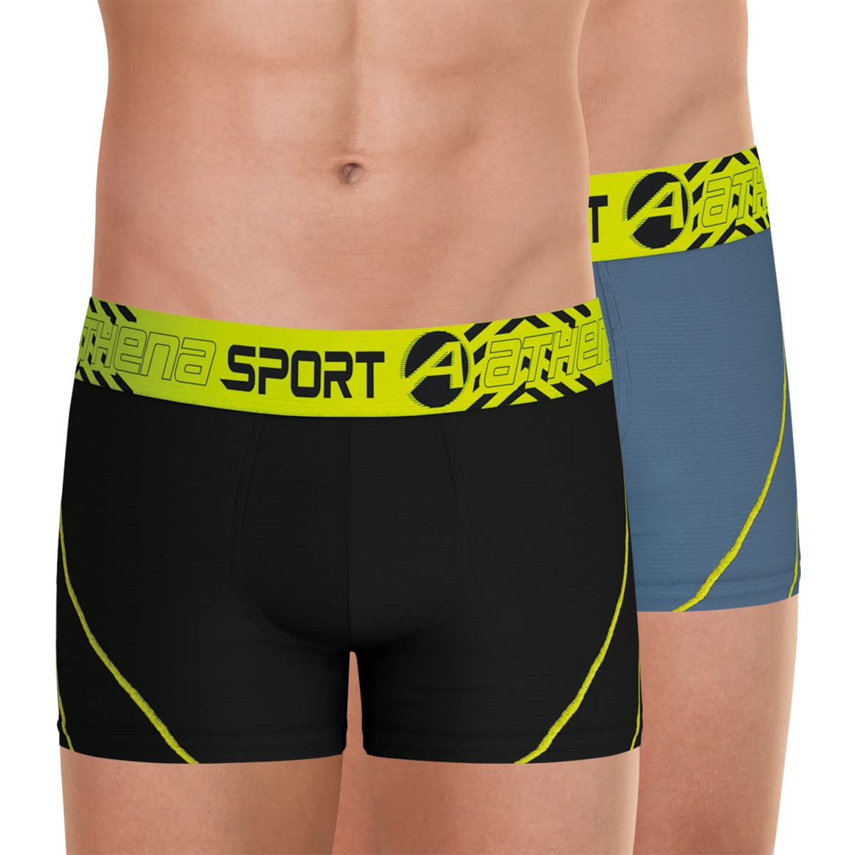 athena-air-fit-lot-2-boxers-homme-noir-mesh-taille-m image 3