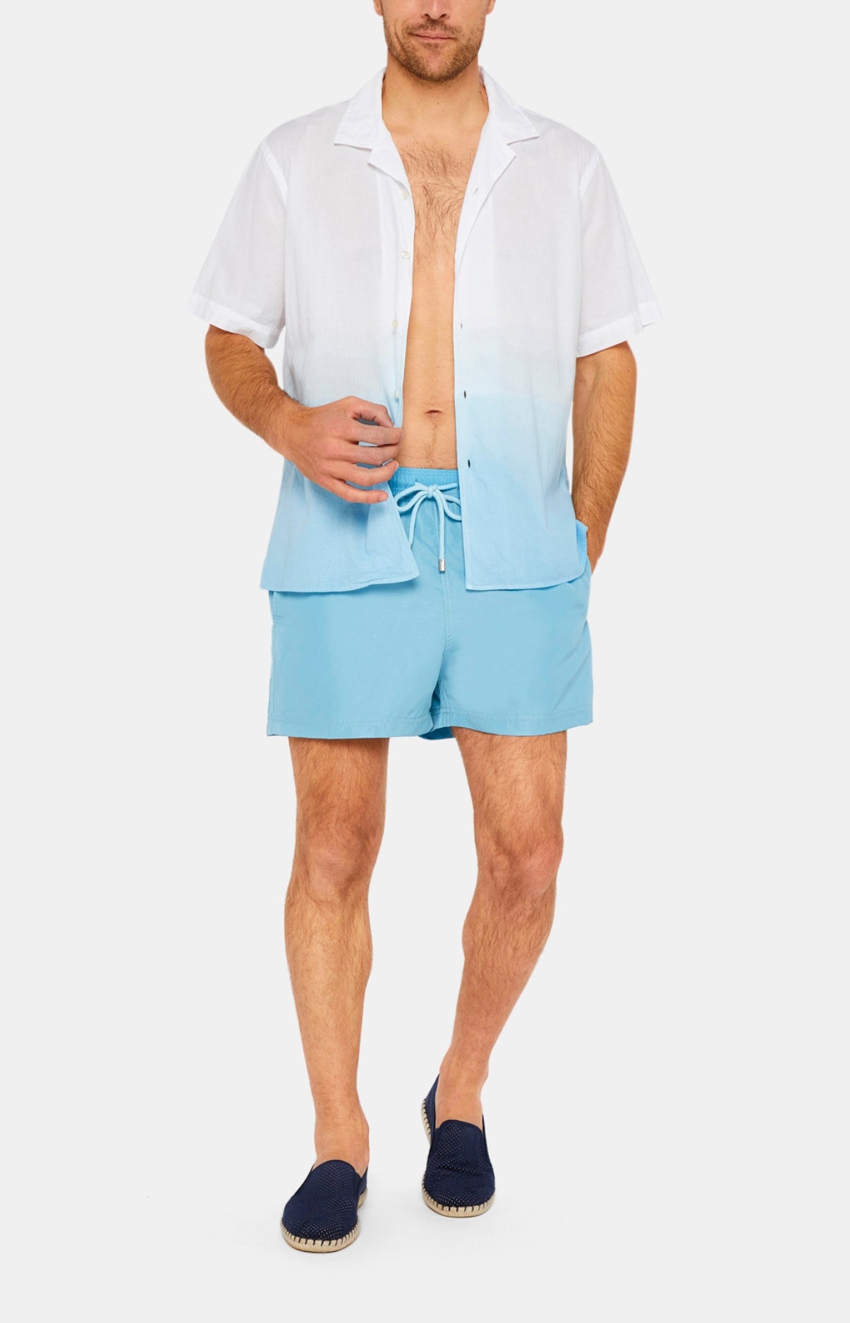 arthur-bob-tie-dye-chemise-coton-p-trole-homme image 1