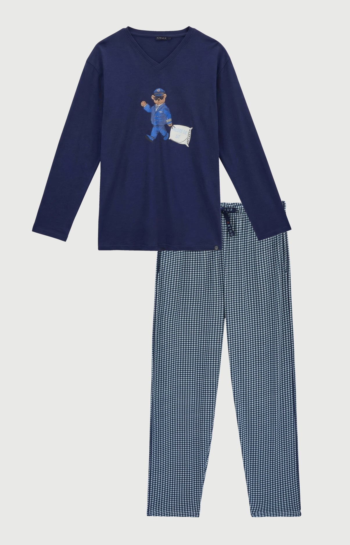 arthur-bob-pilote-de-lit-pyjama-homme-ciel-coton-bio-l-ger image 3