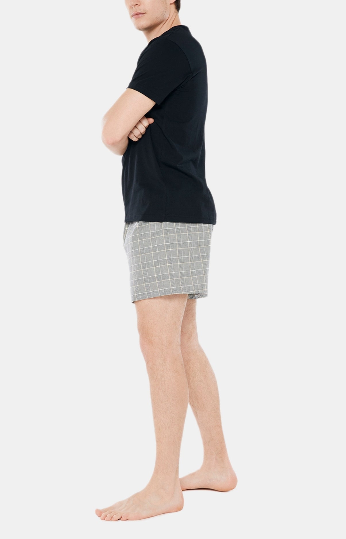 arthur-bob-pyjam-ricain-rayures-995-pyjama-homme-gris-coton-bio image 2