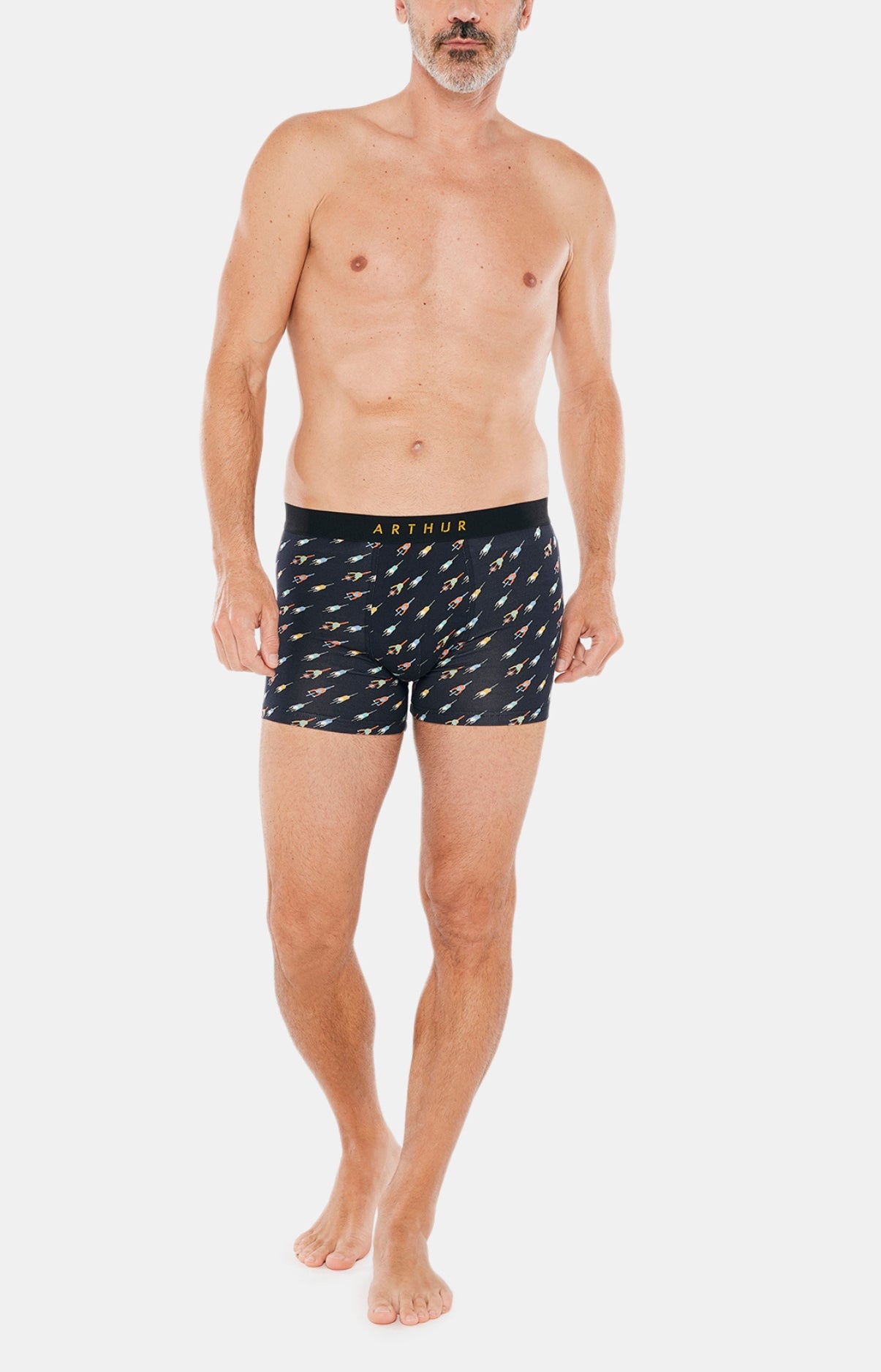 arthur-bob-boxer-cycliste-boxer-homme-noir-coton-bio image 3