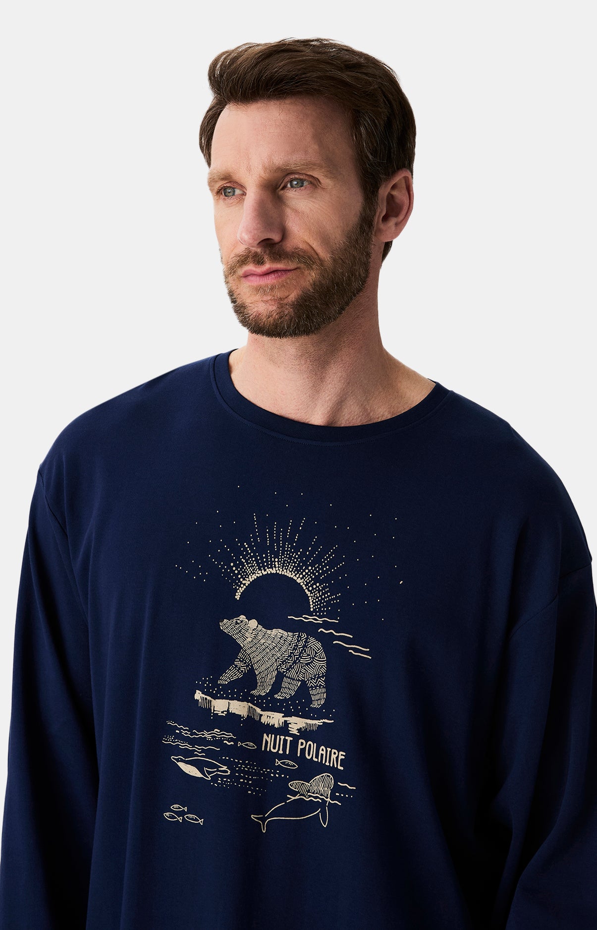 arthur-bob-nuit-polaire-maxi-tee-shirt-coton-marine image 2