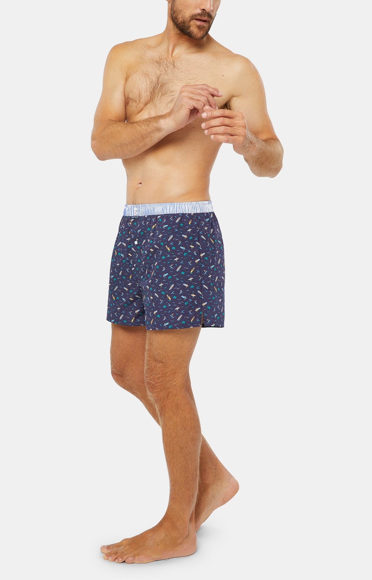 arthur-le-club-n-1048-cale-on-homme-marine-coton-bio image 4