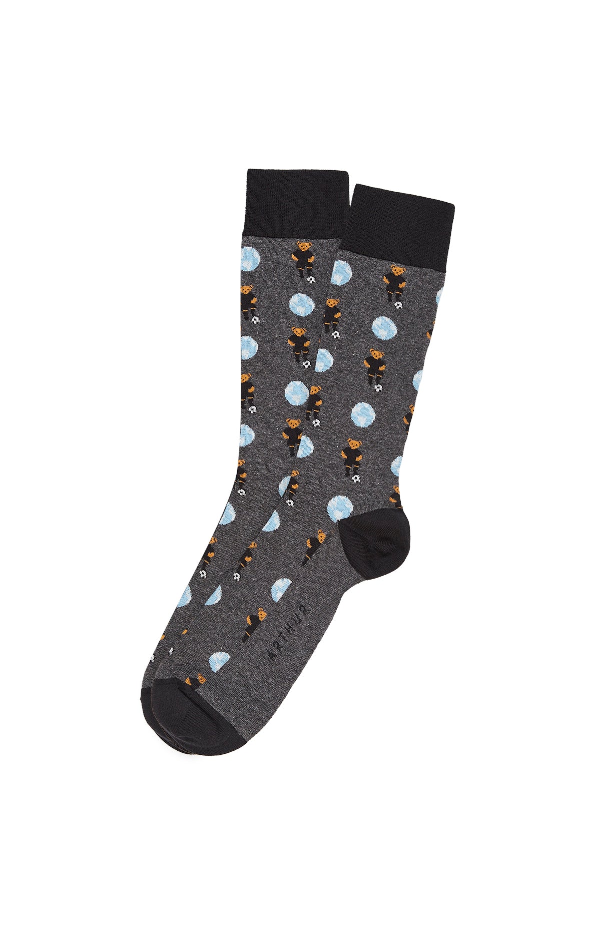 arthur-bob-foot-chaussettes-homme-gris-coton-bio image 1