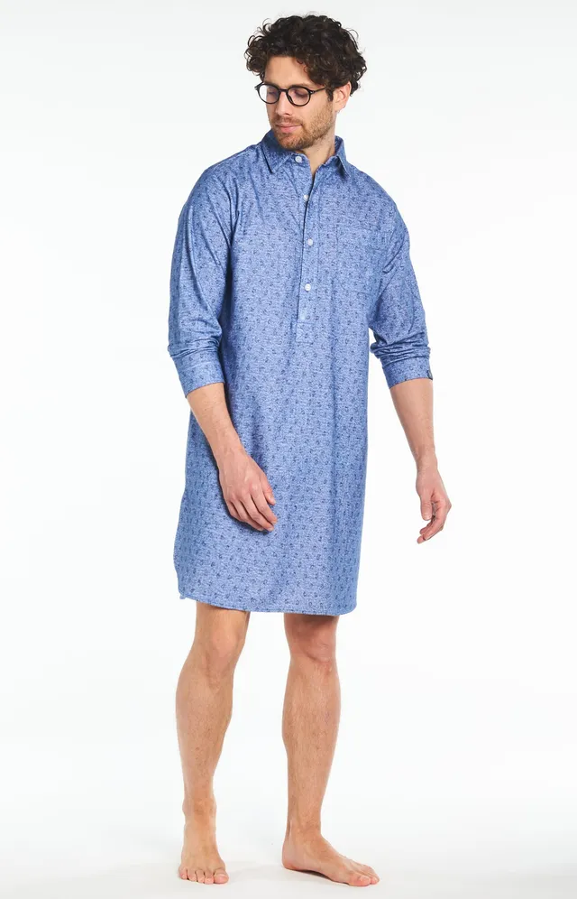 arthur-bob-clock-chemise-de-nuit-homme-coton-c-ladon image 1