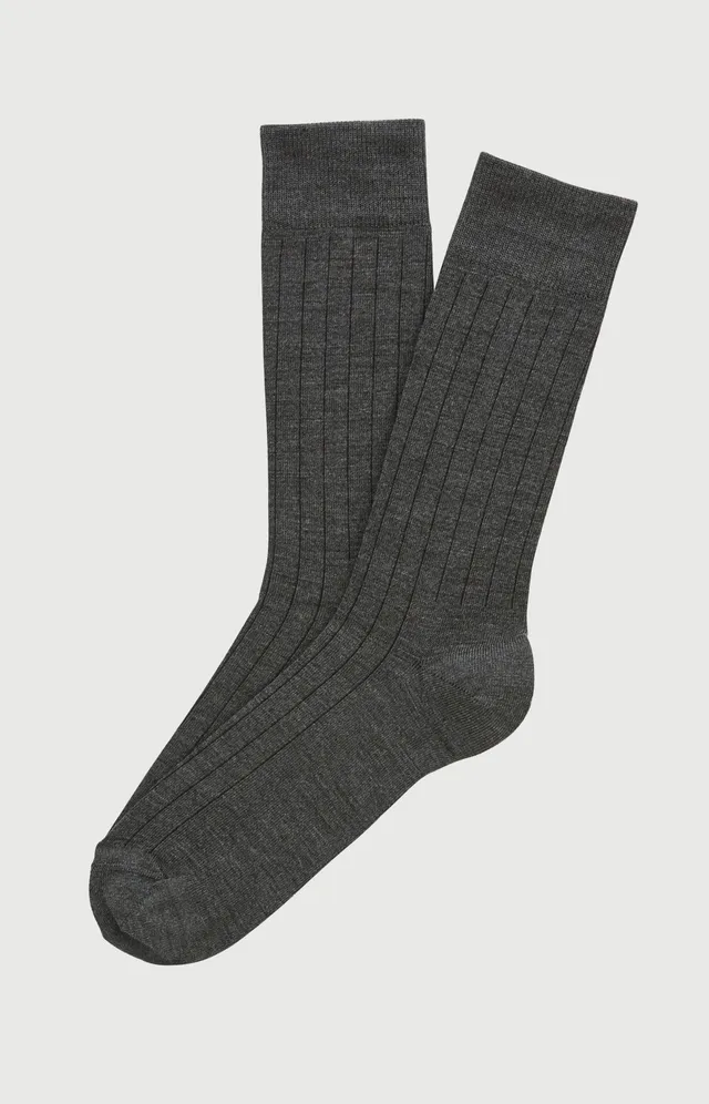 arthur-bob-chaussettes-homme-anthracite-laine-coton image 1