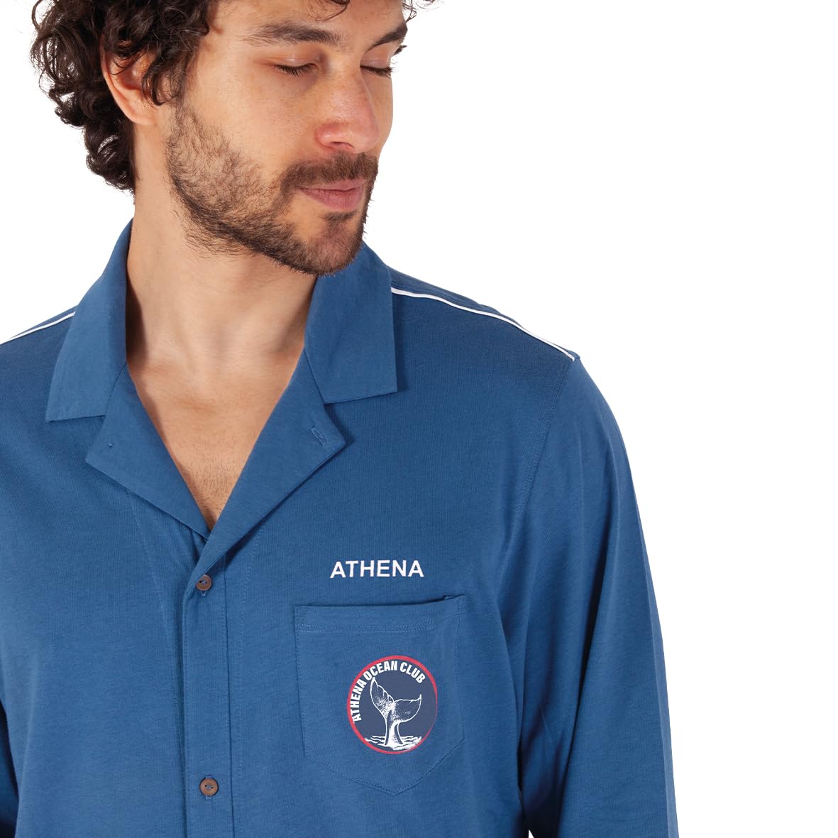 athena-easy-coton-ocean-club-pyjama-long-homme-l-rayures image 4