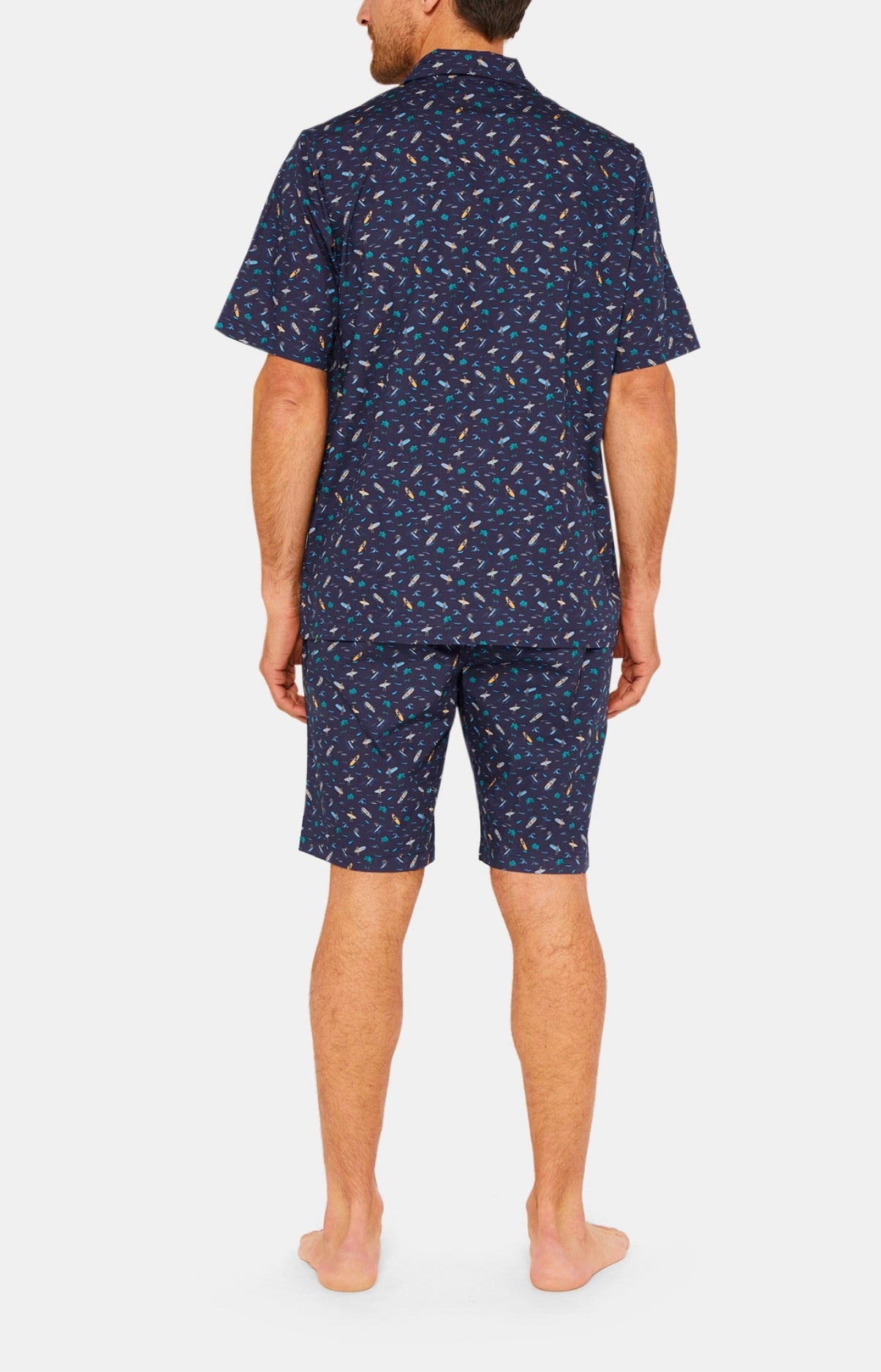arthur-bob-pyjama-court-boutonn-coton-bio-marine-california image 3