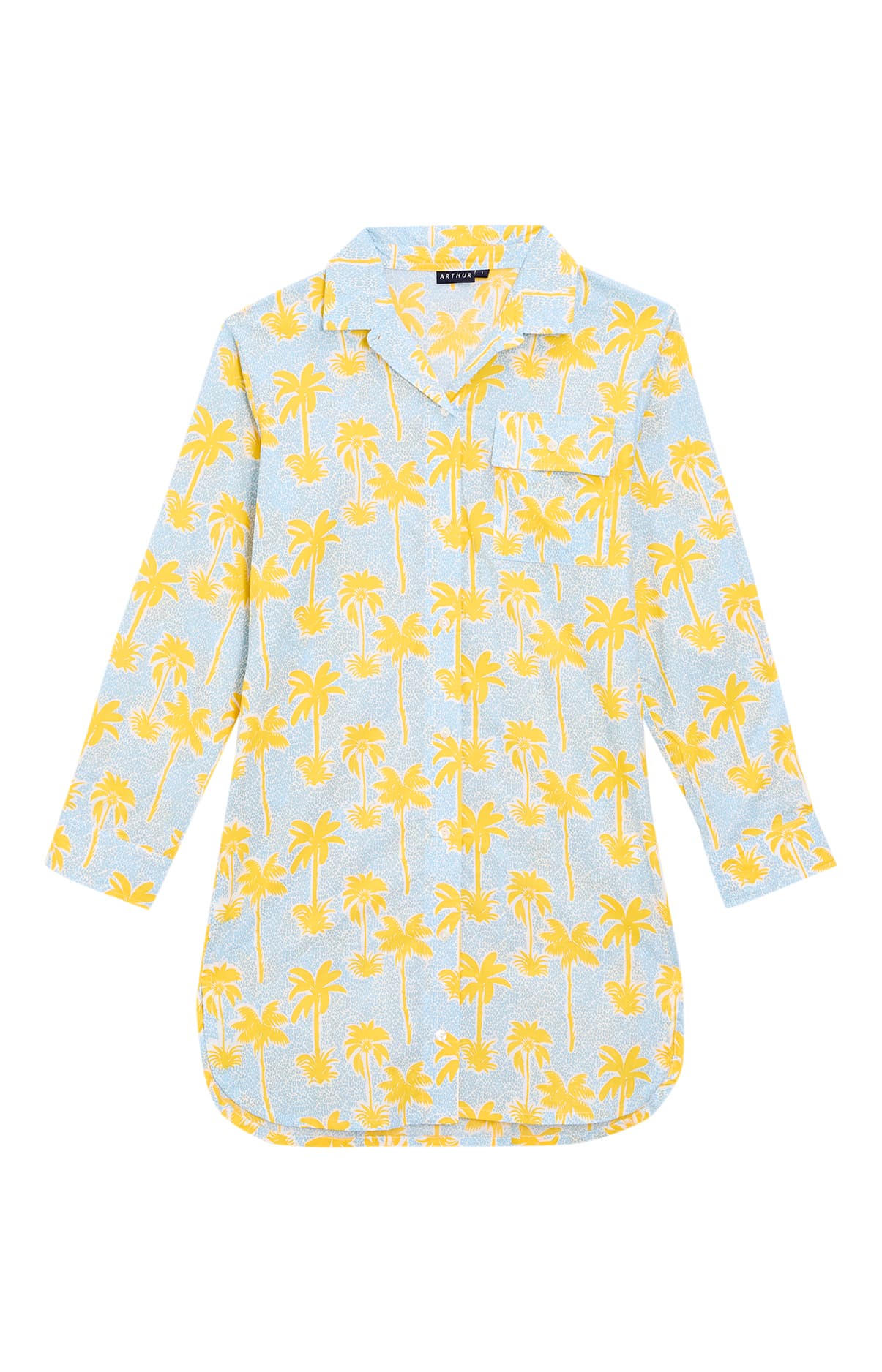 arthur-bob-robe-chemise-palmier-jaune-femme image 3