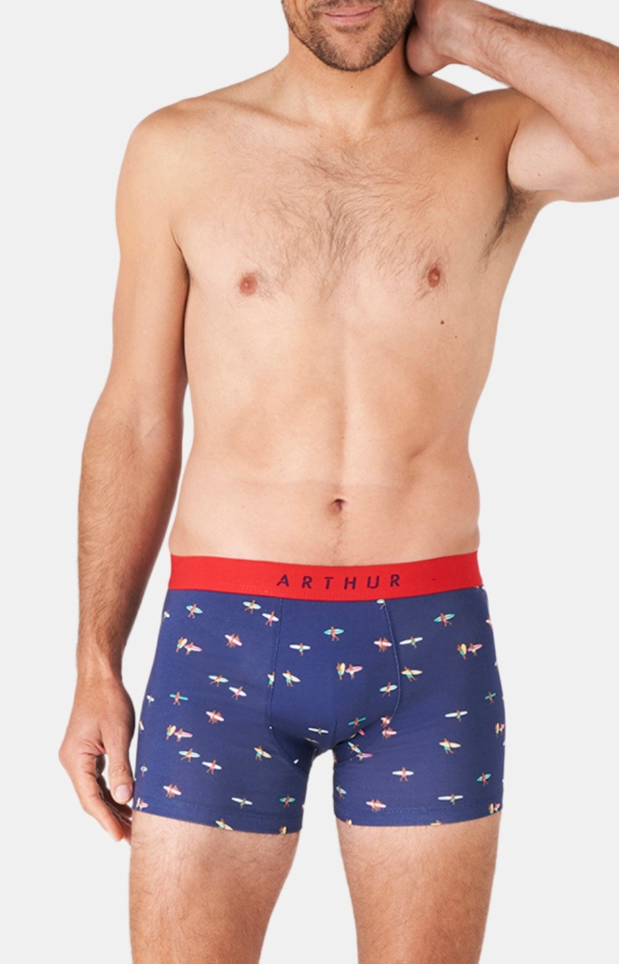 arthur-bob-boxer-coton-bio-marine-surf image 1