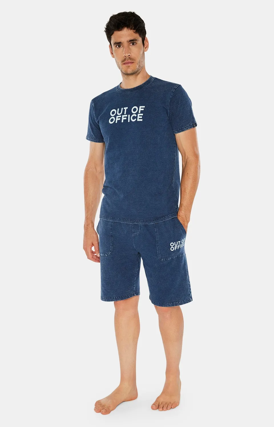 arthur-bob-out-of-office-tee-shirt-denim-coton-bio-col-rond image 1