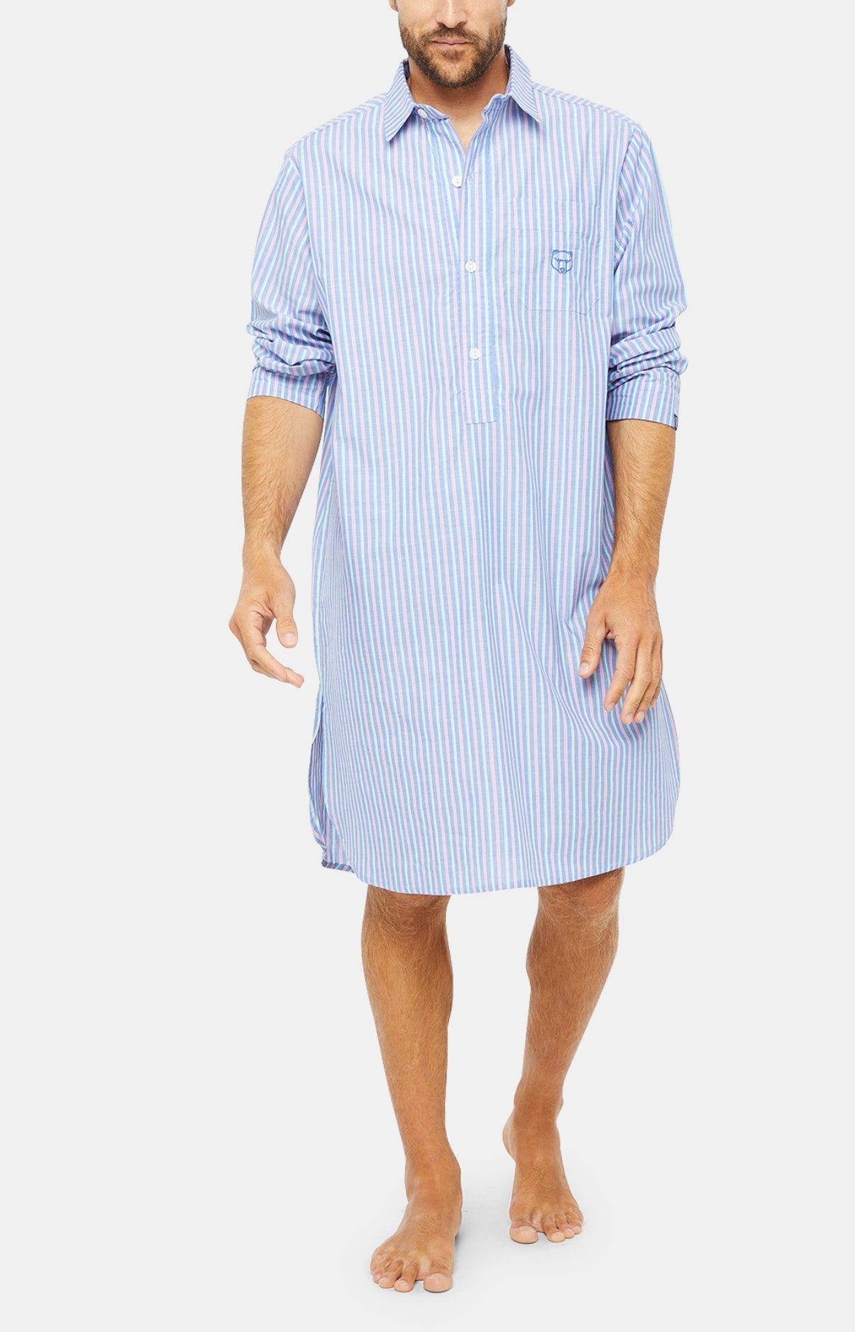 arthur-bob-riverside-chemise-de-nuit-homme-rayures-coton image 1