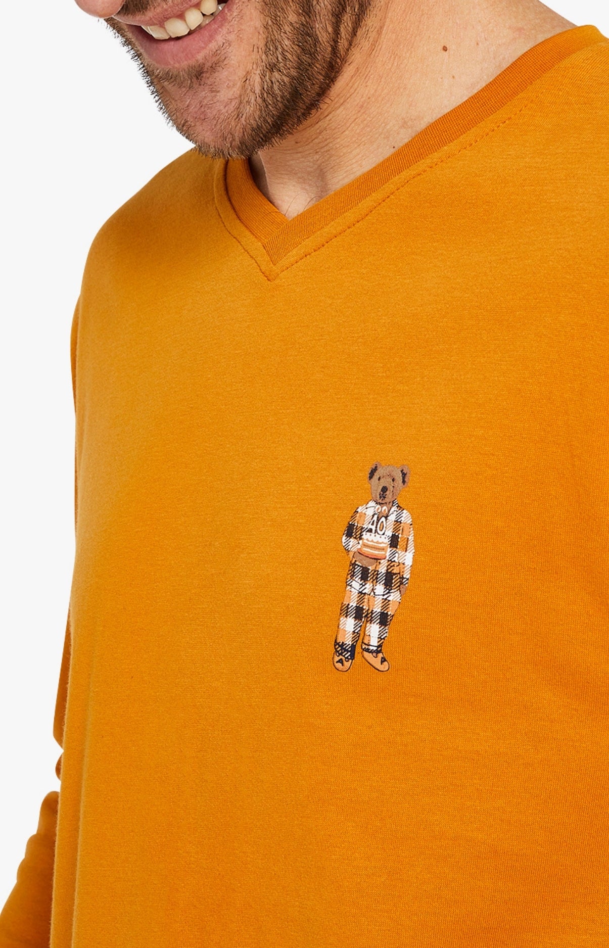 arthur-bob-teddy-40-ans-pyjama-homme-noisette-coton-bio image 2
