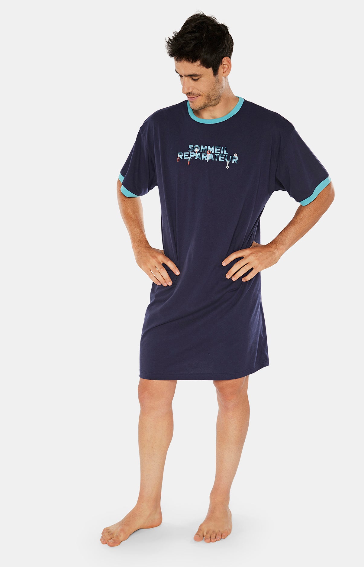 arthur-bob-bricolage-maxi-tee-shirt-nuit-marine image 2