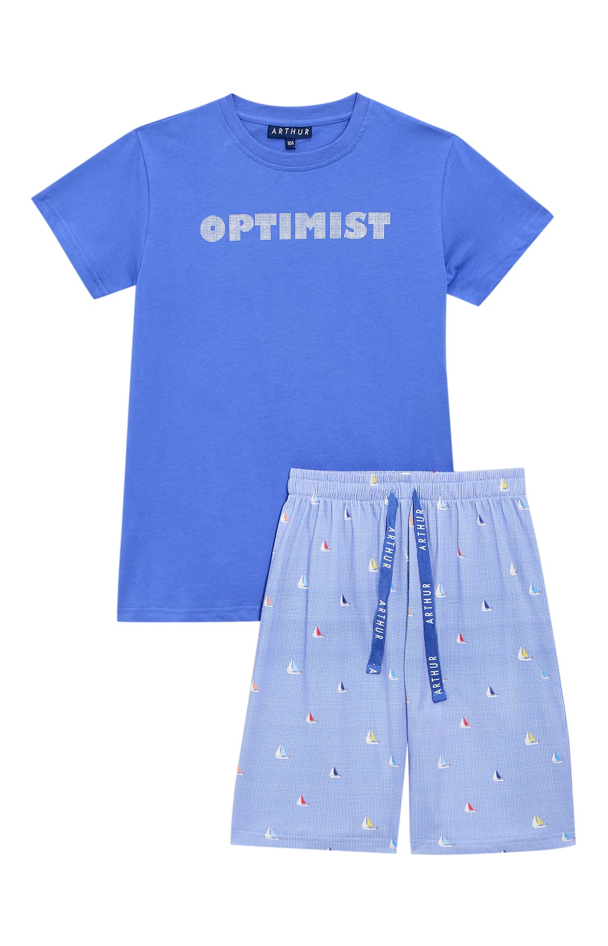 arthur-bob-boat-pyjashort-enfant-ciel-6a-coton-bio image 3